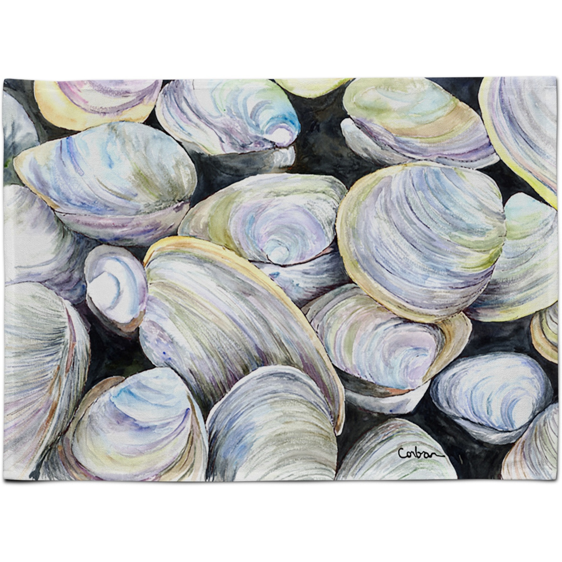 &quotCaroline's Treasures 8714PLMT Clam Quahog Fabric Placemat, Multicolor"