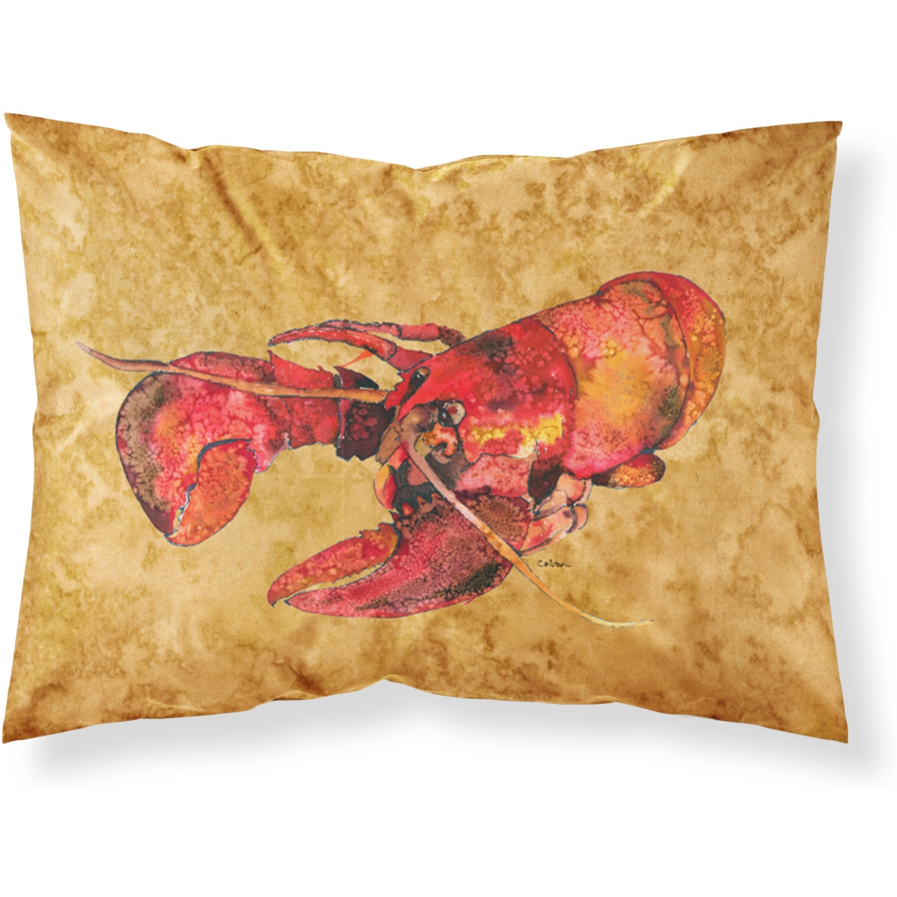 &quotCaroline's Treasures 8715PILLOWCASE Lobster Cooked Moisture Wicking Fabric Standard Pillowcase, Large, Multicolor"