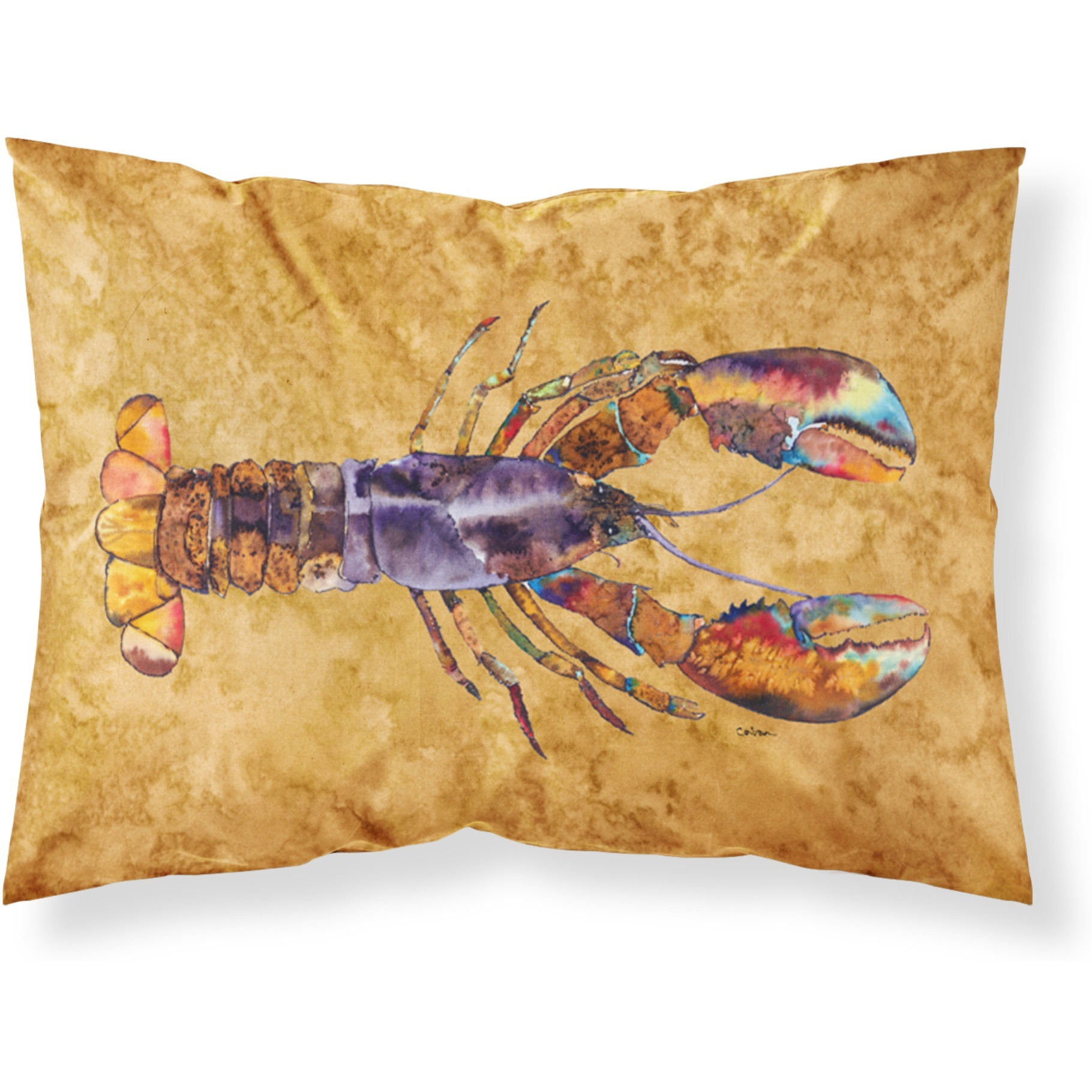 &quotCaroline's Treasures 8716PILLOWCASE Lobster Fresh Moisture Wicking Fabric Standard Pillowcase, Large, Multicolor"