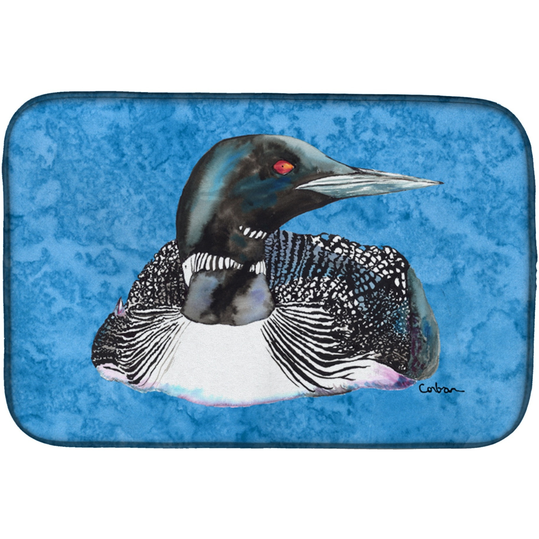 &quotCaroline's Treasures Loon Dish Drying Mat, 14"" x 21"", Multicolor"