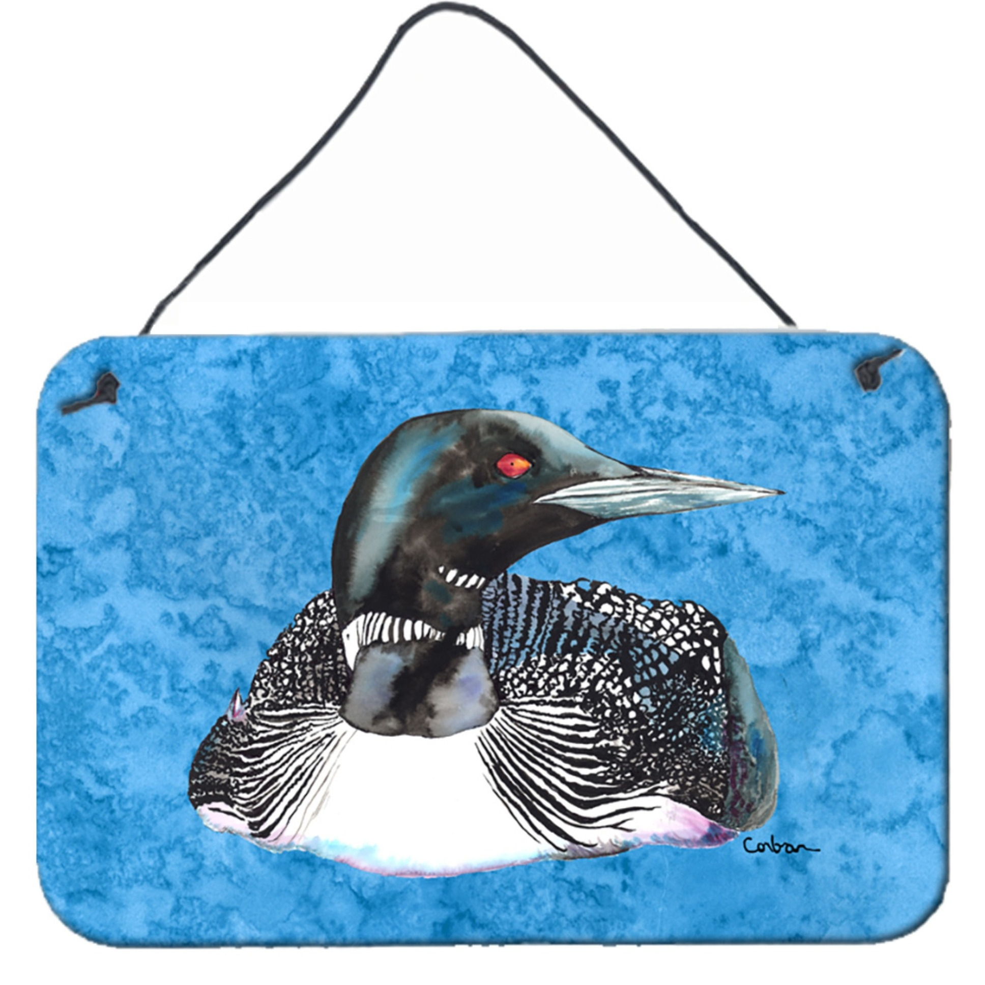 &quotCaroline's Treasures Loon Aluminum Metal Wall or Door Hanging Prints, 8 x 12"""