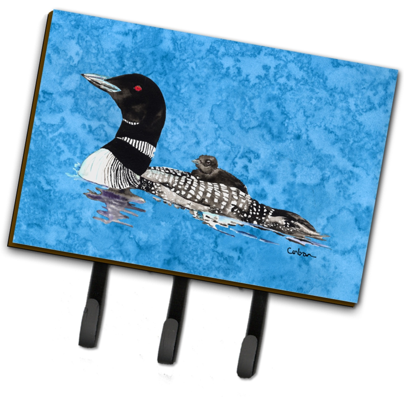 &quotCaroline's Treasures 8718TH68 Momma and Baby Loon Leash or Key Holder, Large, Multicolor"