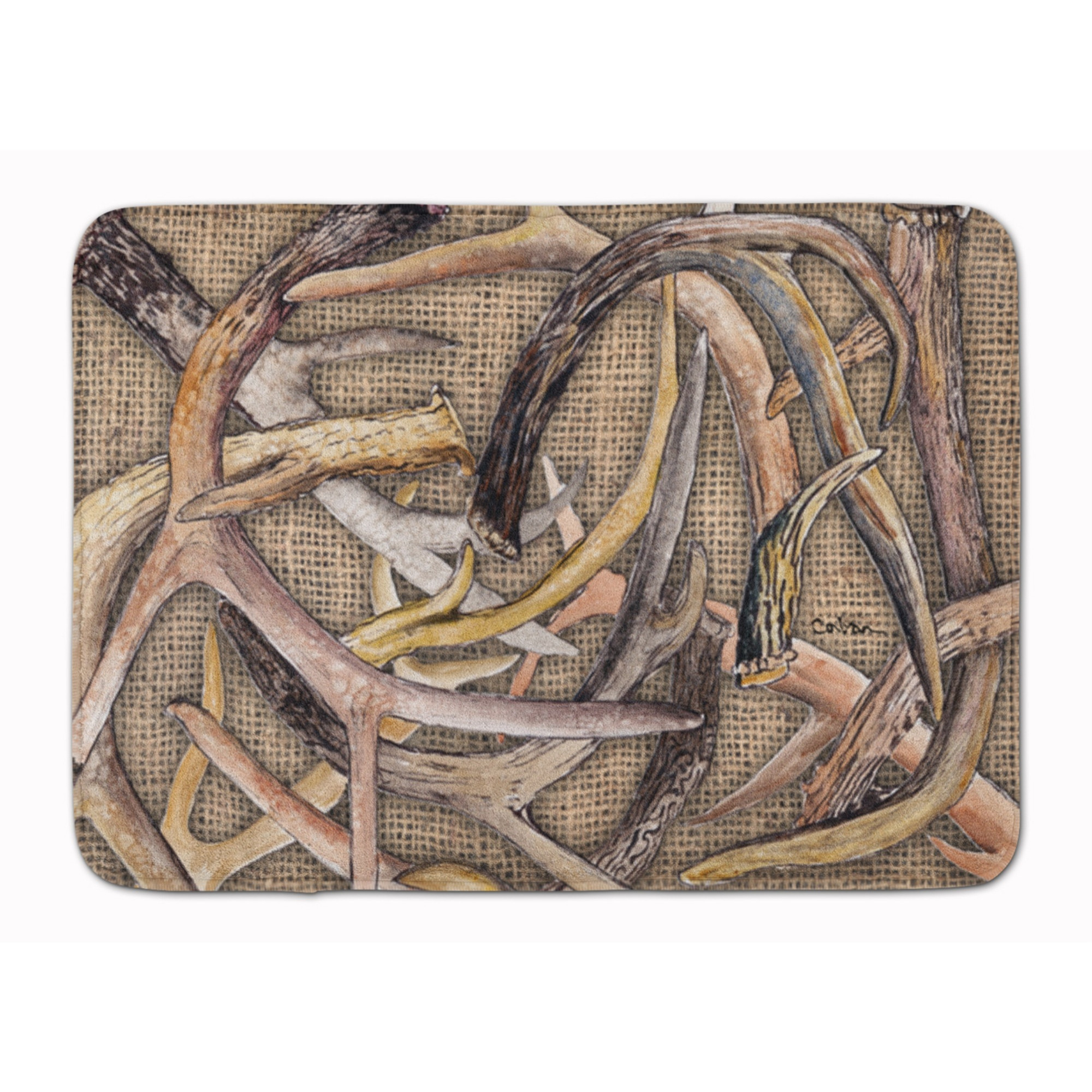 &quotCaroline's Treasures Deer Horns Floor Mat, 19"" x 27"", Multicolor"