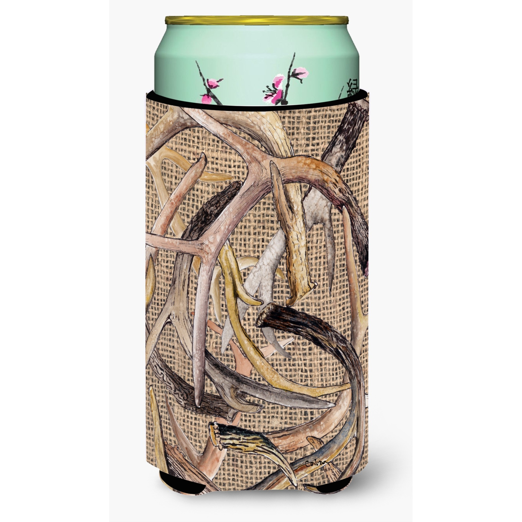 Deer Horns  Tall Boy Beverage Insulator Beverage Insulator Hugger