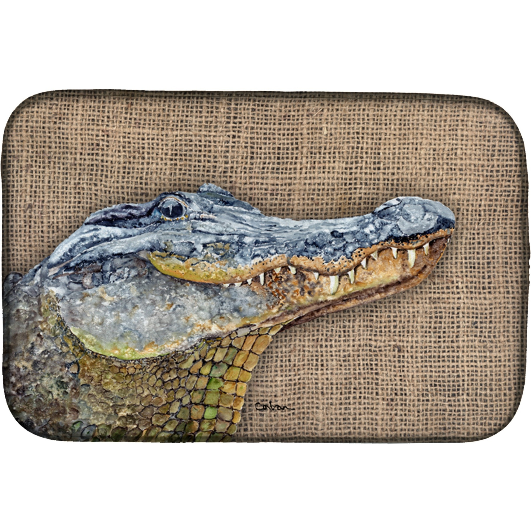 &quotCaroline's Treasures Alligator Dish Drying Mat, 14 x 21, Multicolor"