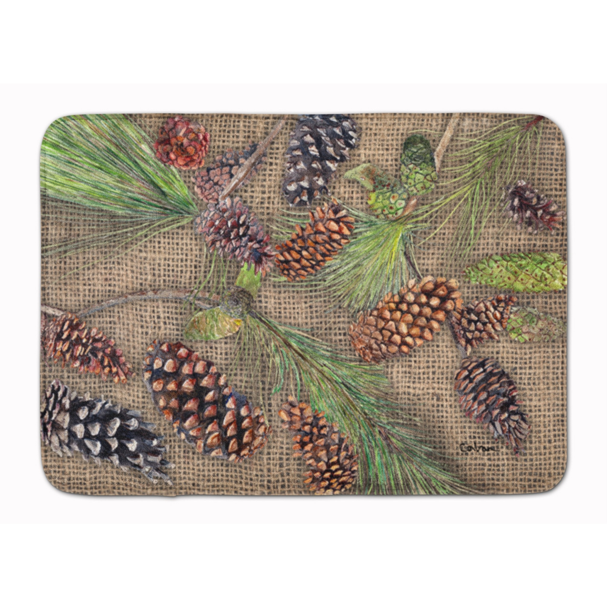 &quotCaroline's Treasures Pine Cones Floor Mat, 19"" x 27"", Multicolor"