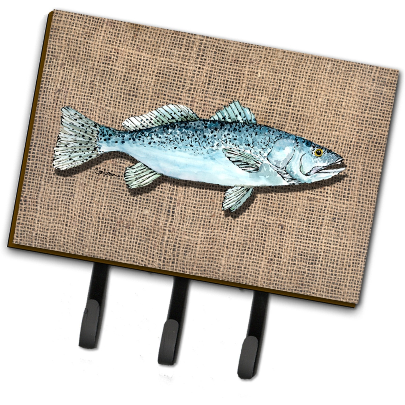 &quotCaroline's Treasures 8737TH68 Fish Speckled Trout Leash or Key Holder, Large, Multicolor"