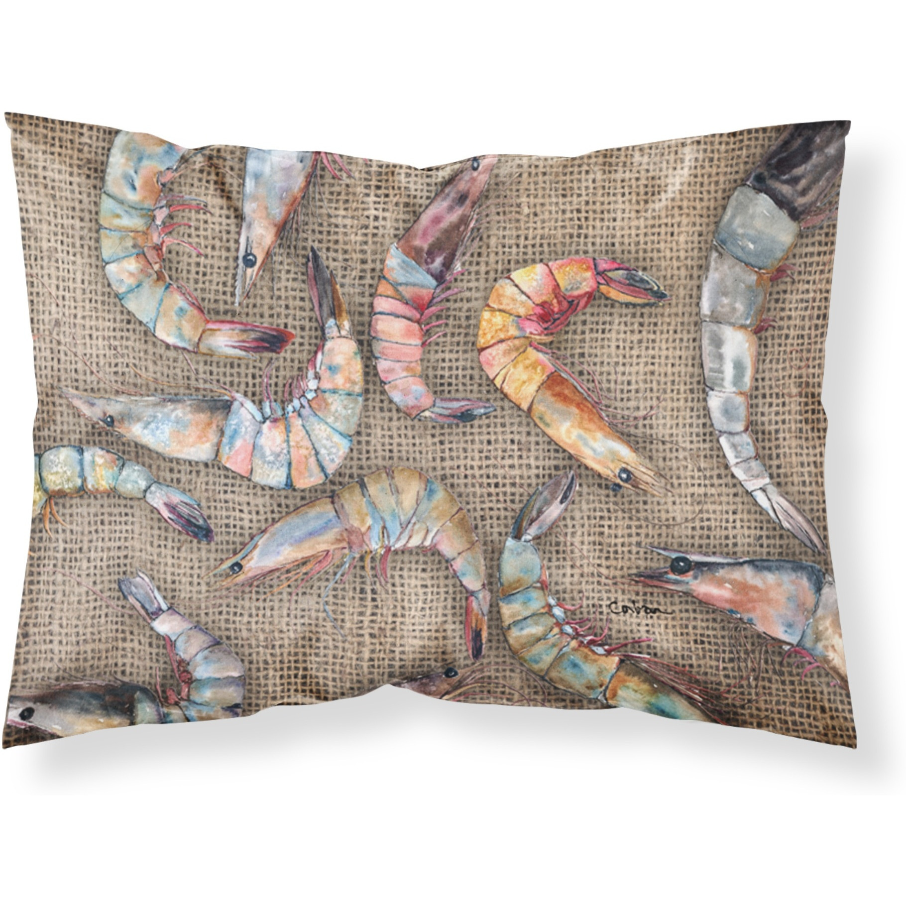 &quotCaroline's Treasures 8738PILLOWCASE Shrimp Moisture Wicking Fabric Standard Pillowcase, Large, Multicolor"