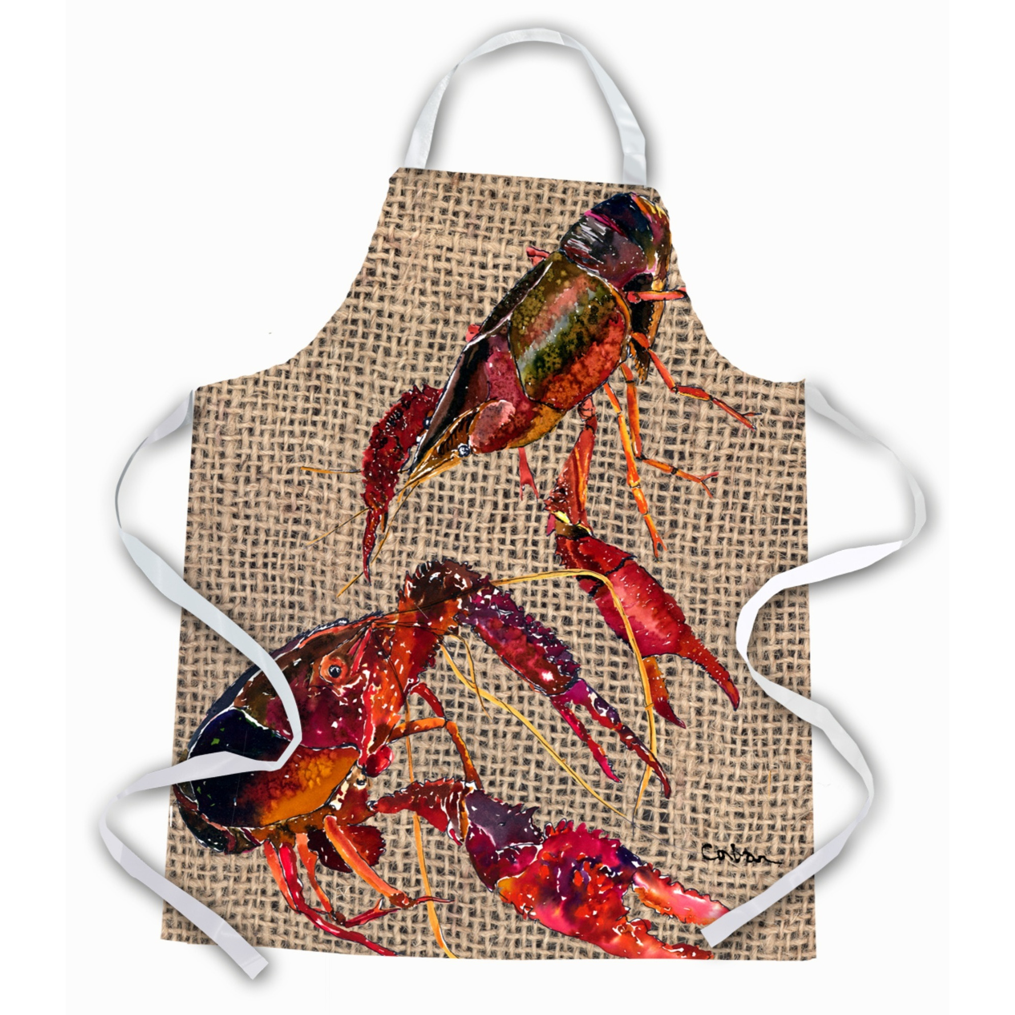 &quotCaroline's Treasures 8739APRON Crawfish Apron, Large, Multicolor"