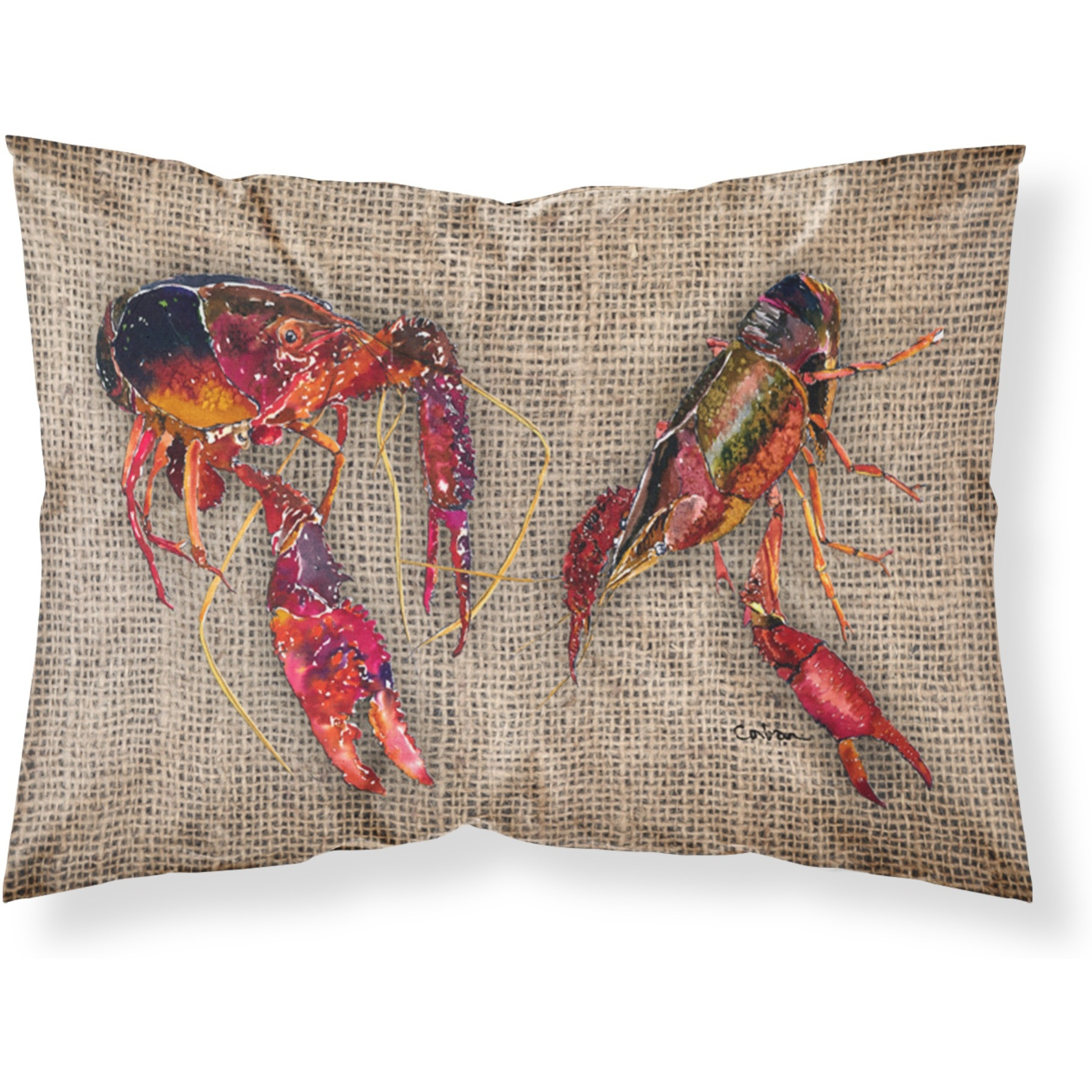 &quotCaroline's Treasures 8739PILLOWCASE Crawfish Moisture Wicking Fabric Standard Pillowcase, Large, Multicolor"
