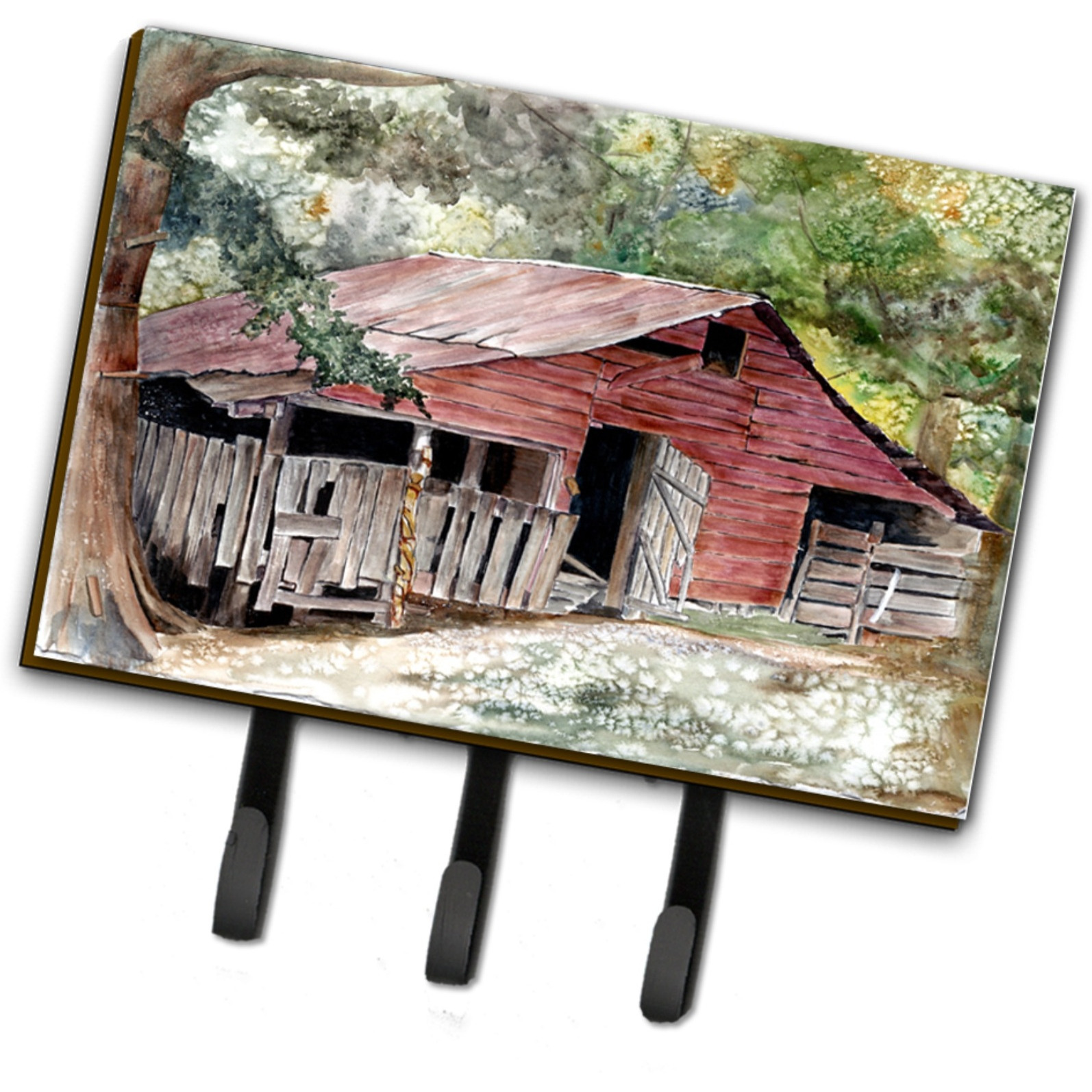 &quotCaroline's Treasures 8740TH68 Old Barn Leash Holder or Key Hook, Large, Multicolor"
