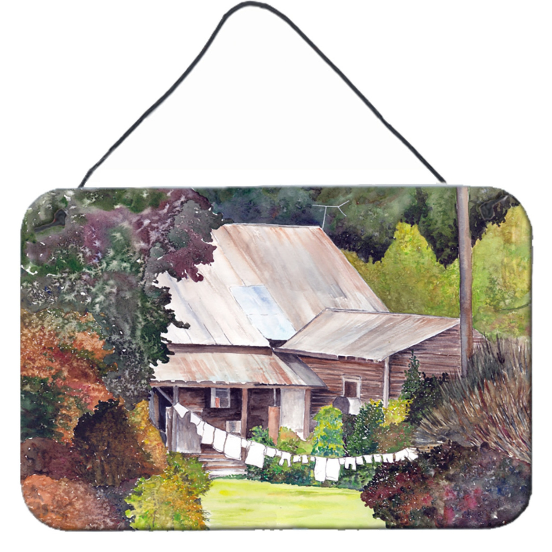 &quotCaroline's Treasures Wash Day Indoor Aluminum Metal Wall or Door Hanging Prints, 8 x 12"", Multicolor"