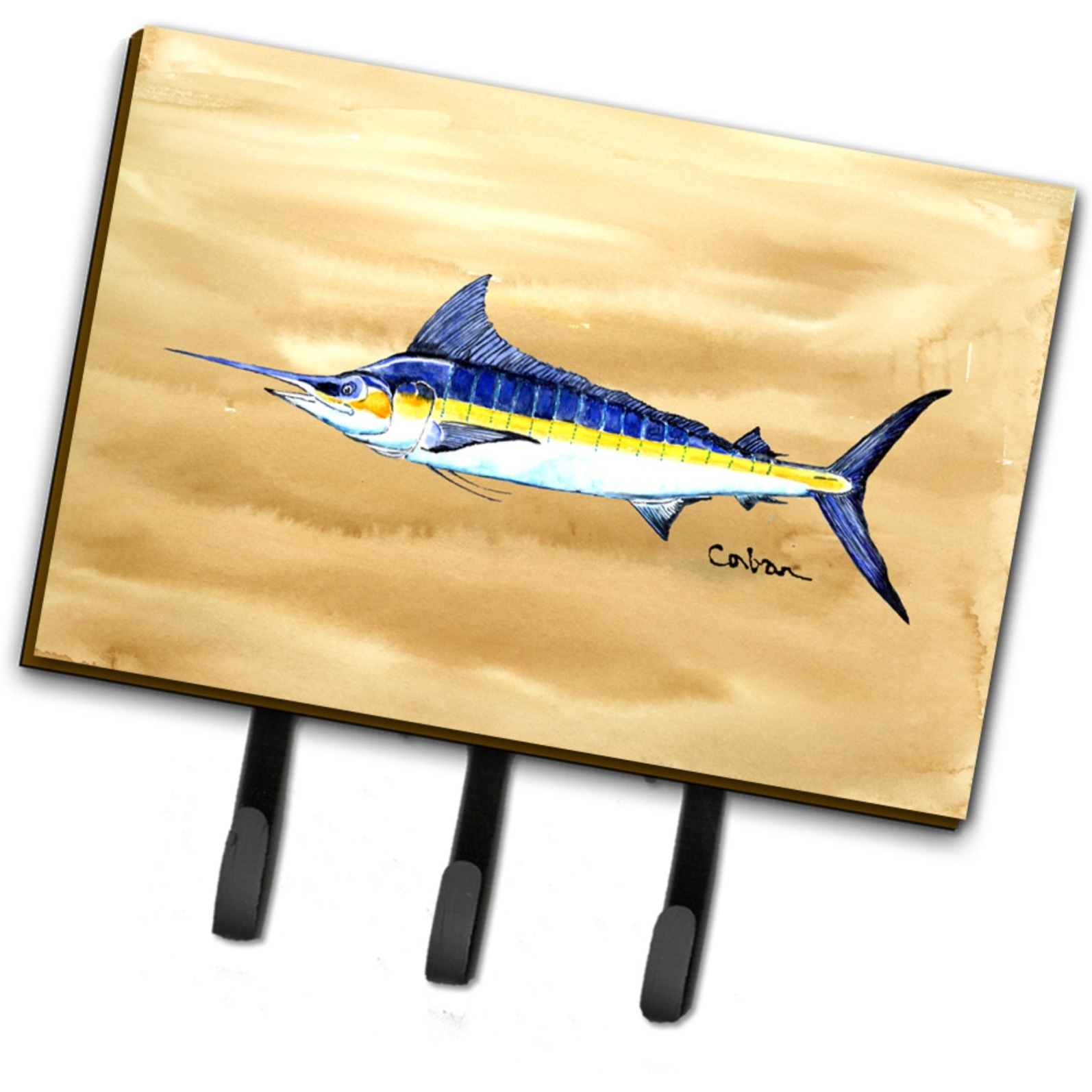 &quotCaroline's Treasures 8754TH68 Swordfish on Sandy Beach Leash or Key Holder, Large, Multicolor"