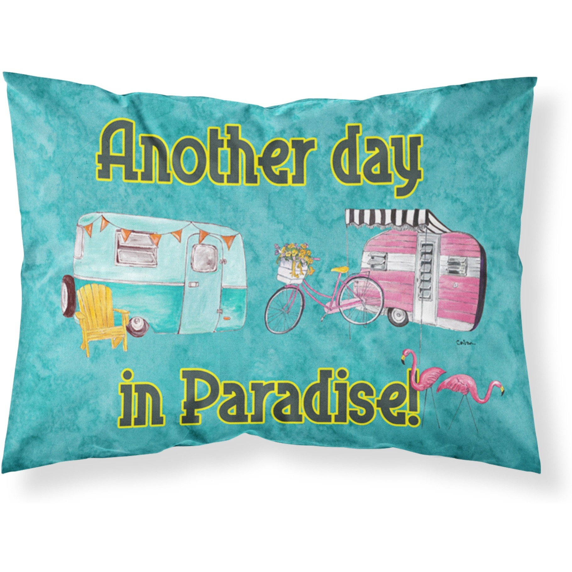 &quotCaroline's Treasures 8758PILLOWCASE Another Day In Paradise Moisture Wicking Fabric Standard Pillowcase, Large, Multicolor"