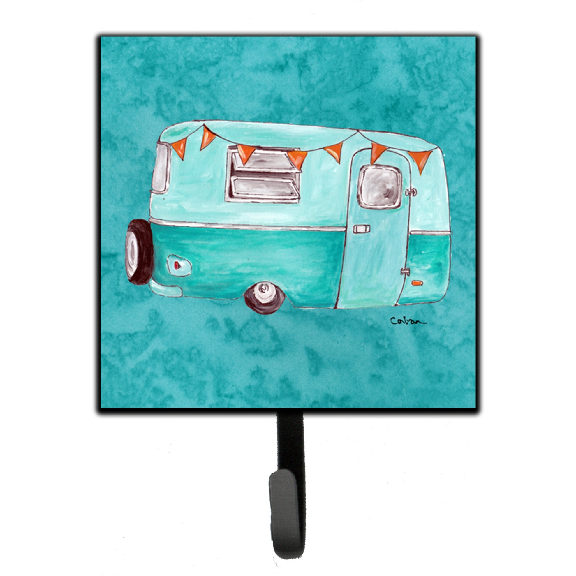 &quotCaroline's Treasures 8762SH4 Welcome To The Trailer Leash Holder or Key Hook, Small, Multicolor"