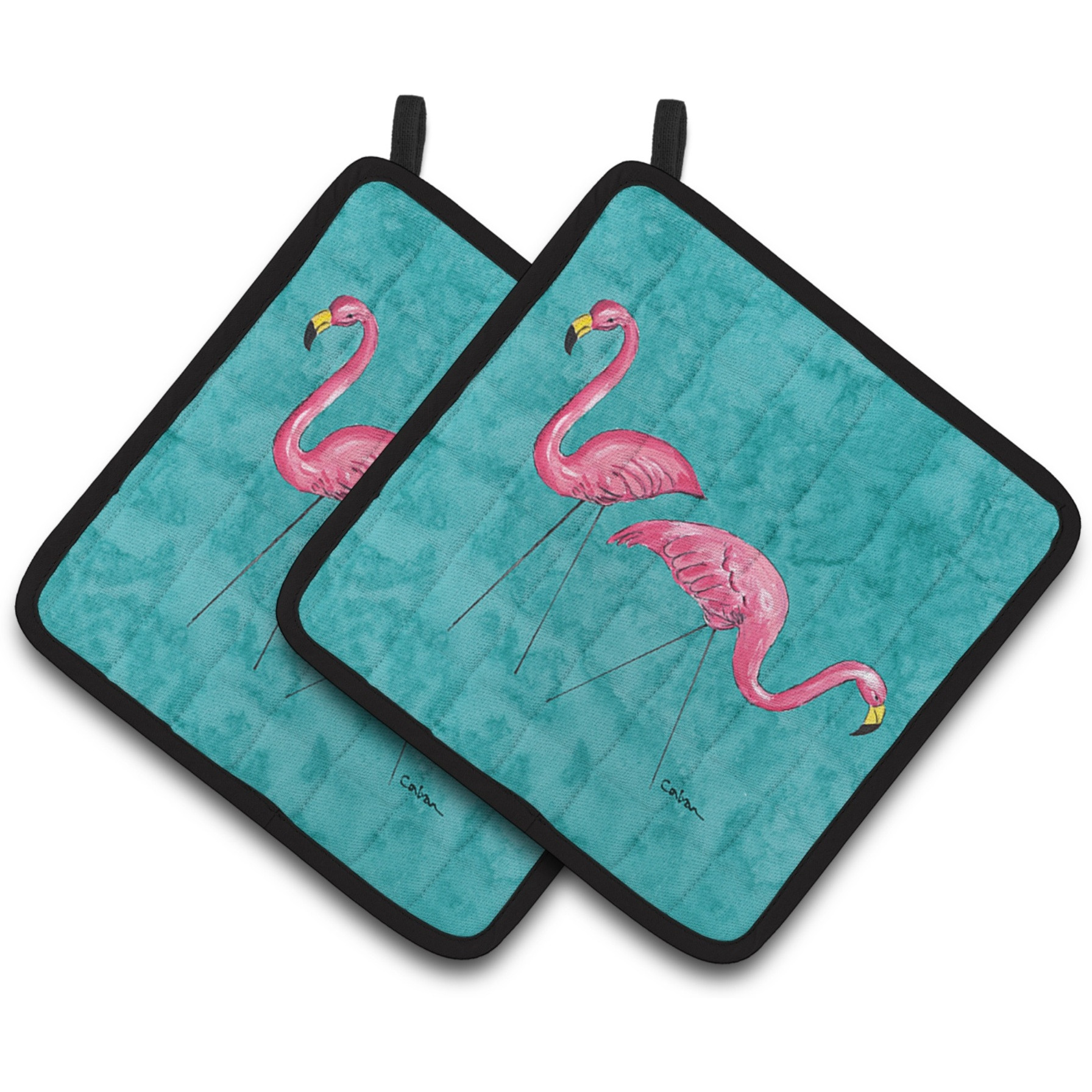 &quotCaroline's Treasures Welcome To The Trailer Pair of Pot Holders 8763PTHD, 7.5HX7.5W, Multicolor"