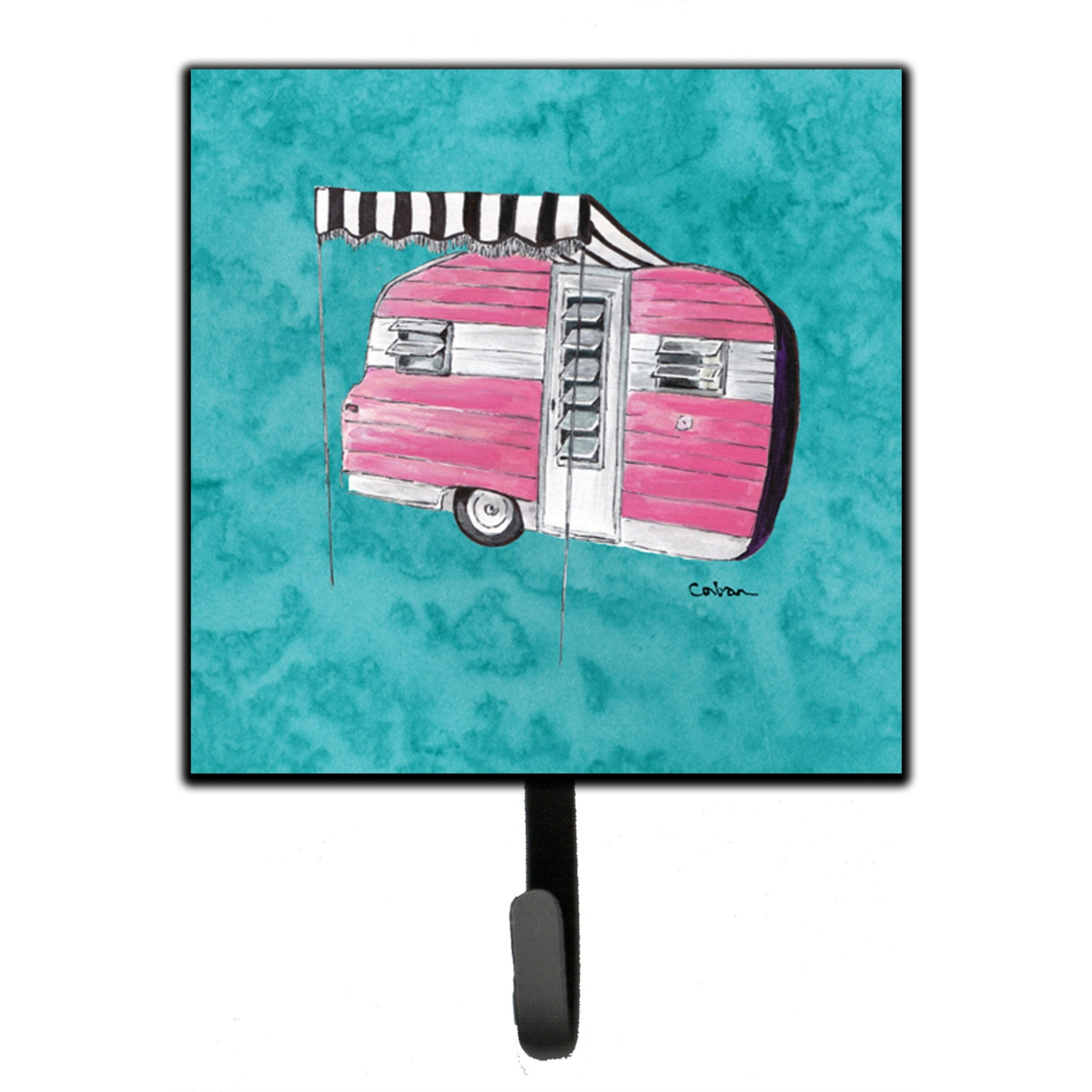 &quotCaroline's Treasures 8764SH4 Welcome To The Trailer Leash Holder or Key Hook, Small, Multicolor"