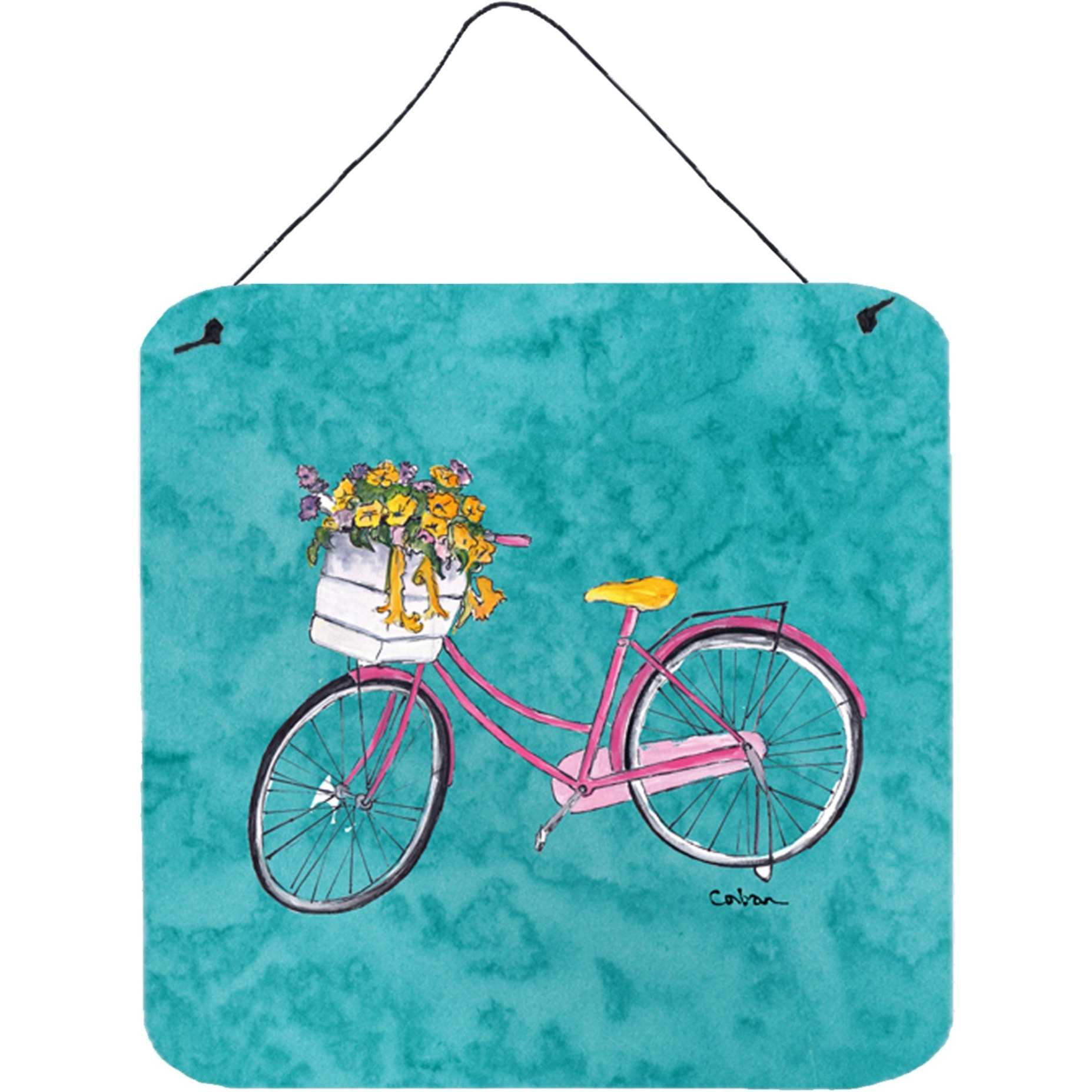&quotCaroline's Treasures 8765DS66 Welcome to the Trailer Aluminum Metal Wall or Door Hanging Prints, 6 x 6"", Multicolor"