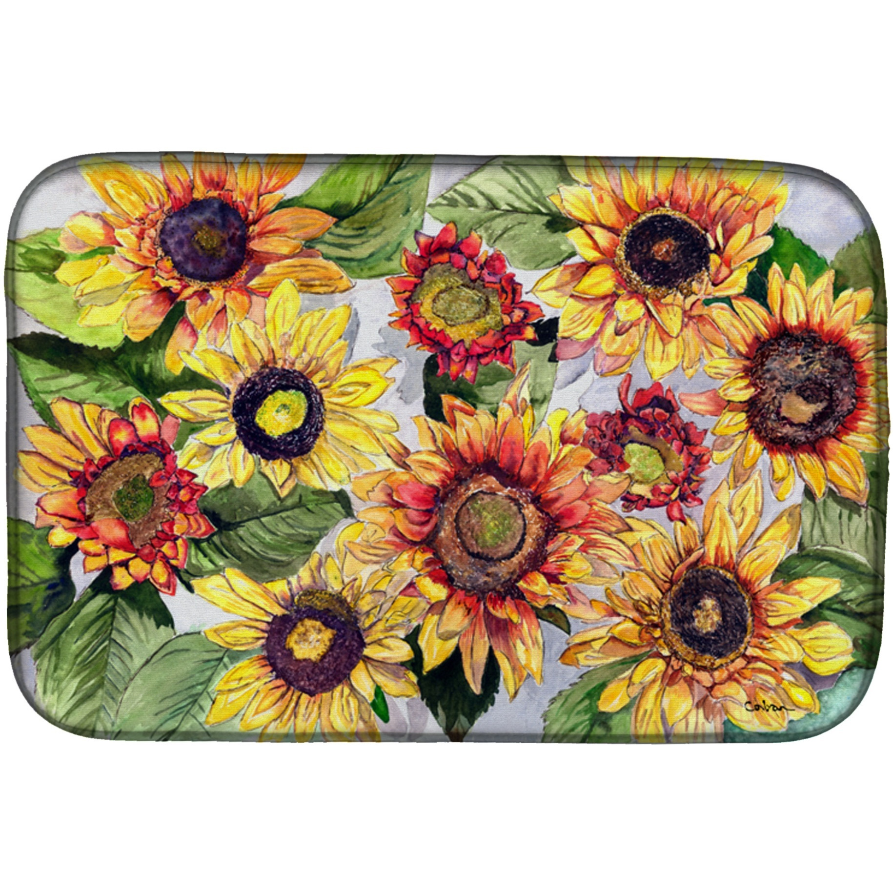 Sunflowers Dish Drying Mat 8766DDM