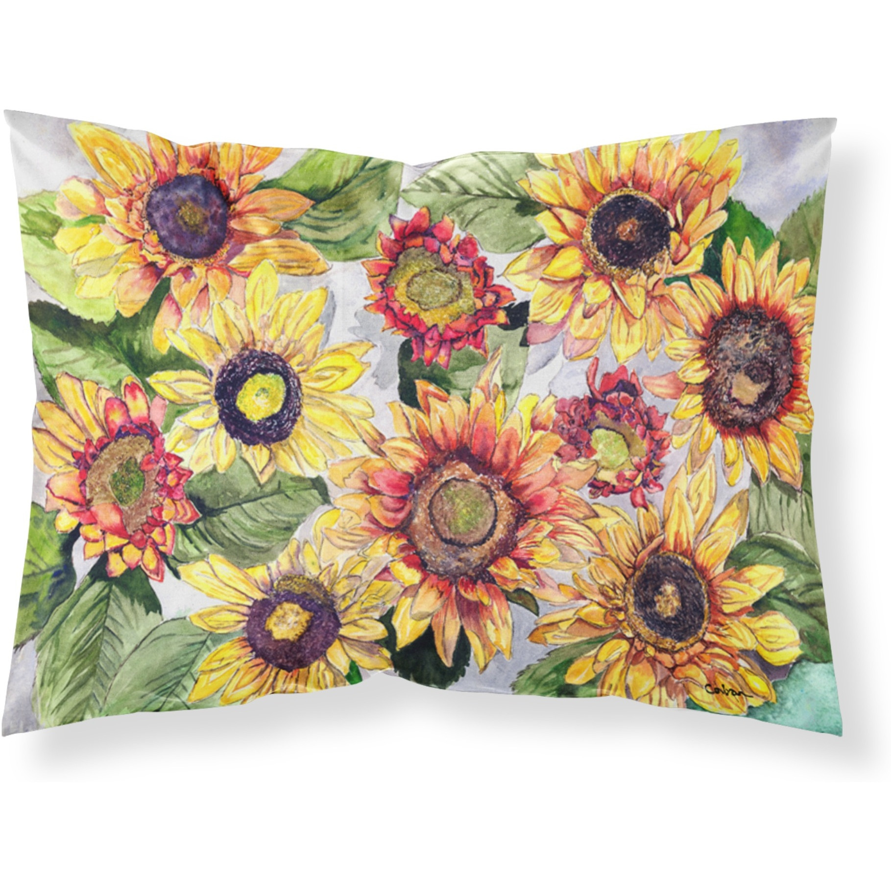 &quotCaroline's Treasures 8766PILLOWCASE Sunflowers Moisture Wicking Fabric Standard Pillowcase, Large, Multicolor"
