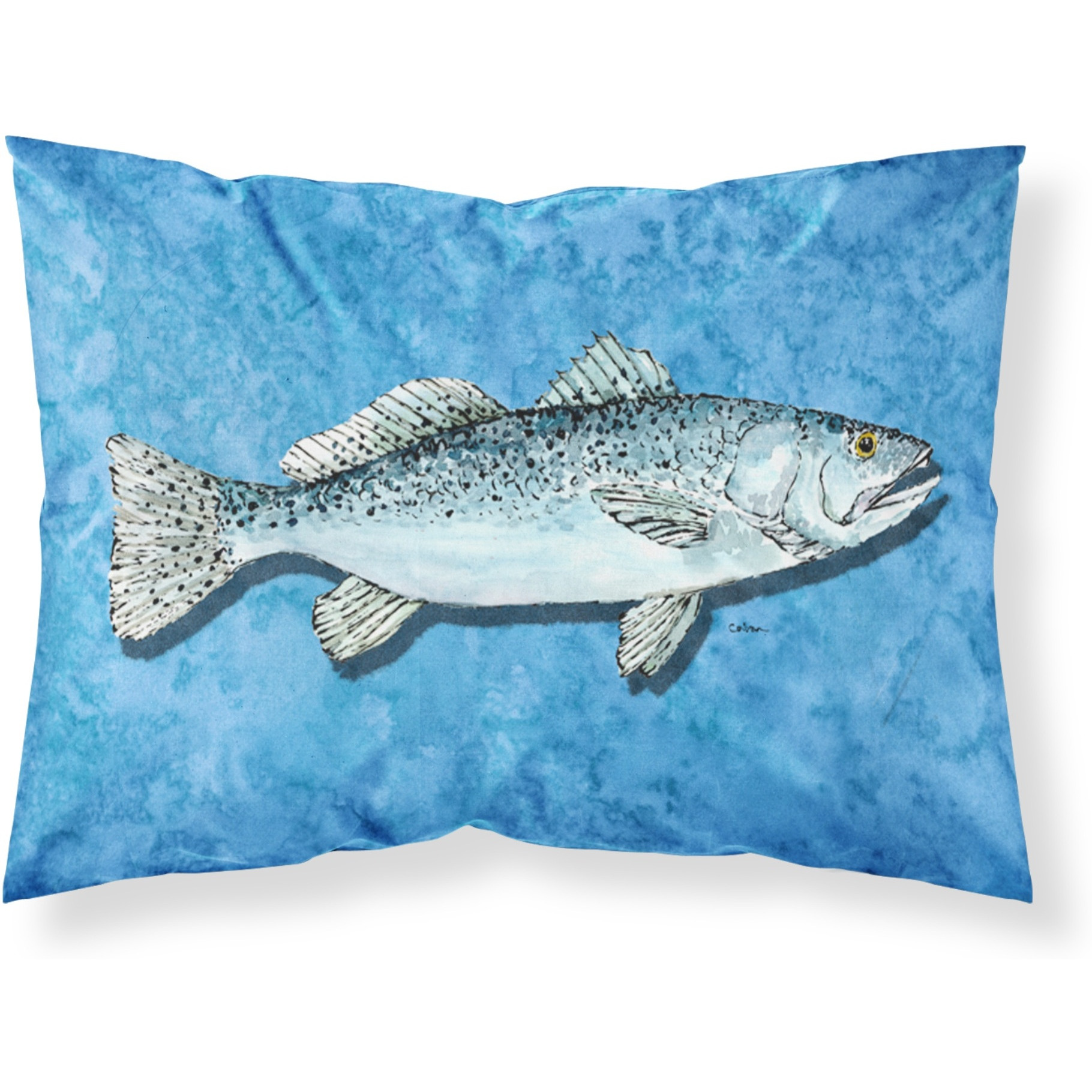 &quotCaroline's Treasures 8770PILLOWCASE Fish-Trout Moisture Wicking Fabric Standard Pillowcase, Large, Multicolor"