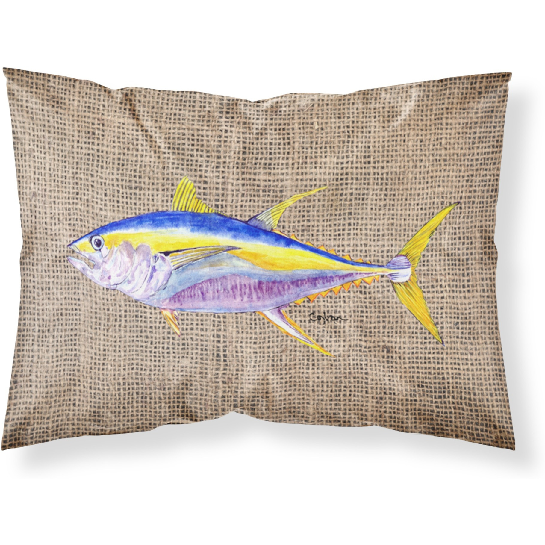 &quotCaroline's Treasures 8771PILLOWCASE Fish-Tuna Moisture Wicking Fabric Standard Pillowcase, Large, Multicolor"