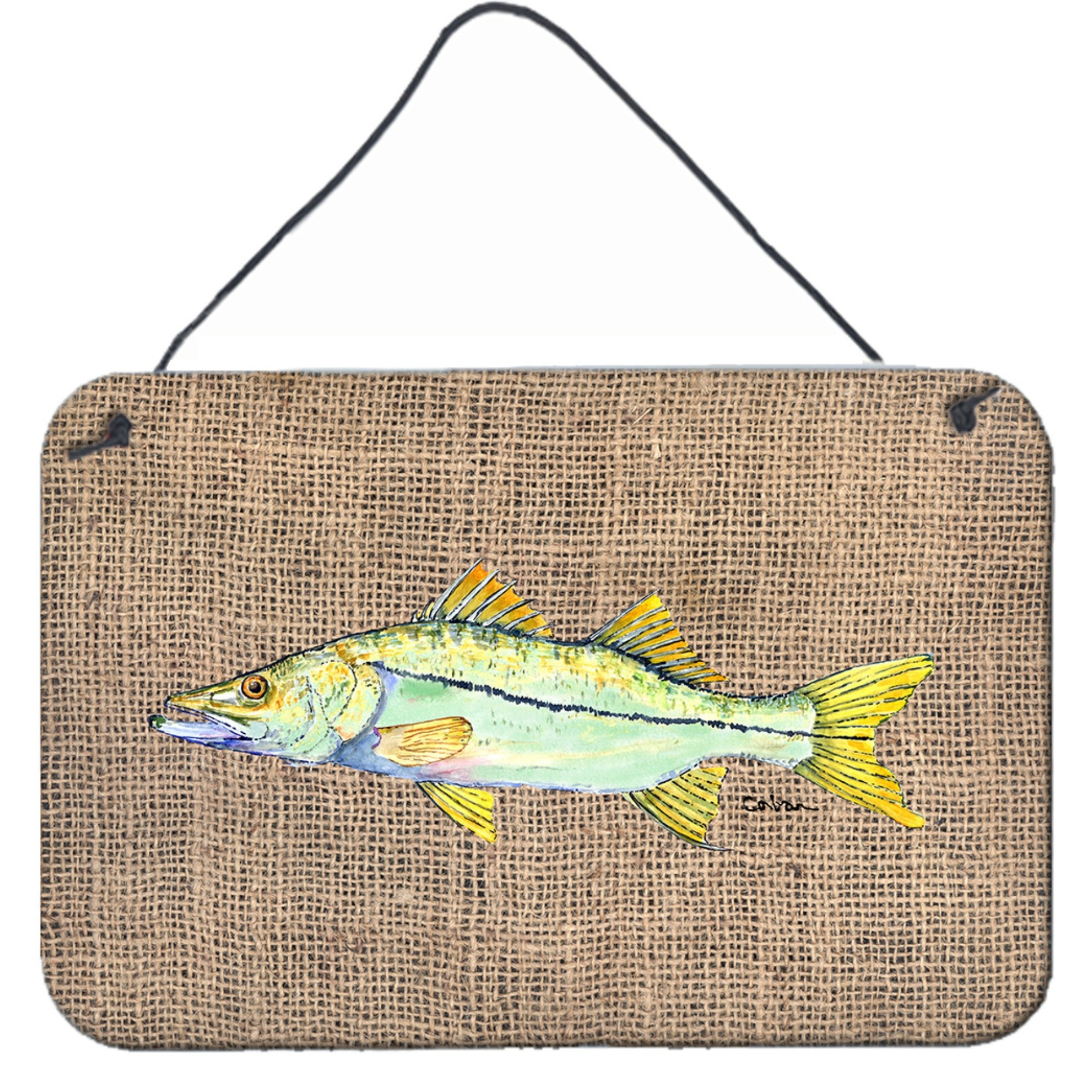 &quotCaroline's Treasures Fish-Snook Indoor Aluminum Metal Wall or Door Hanging Prints, 8 x 12"", Multicolor"
