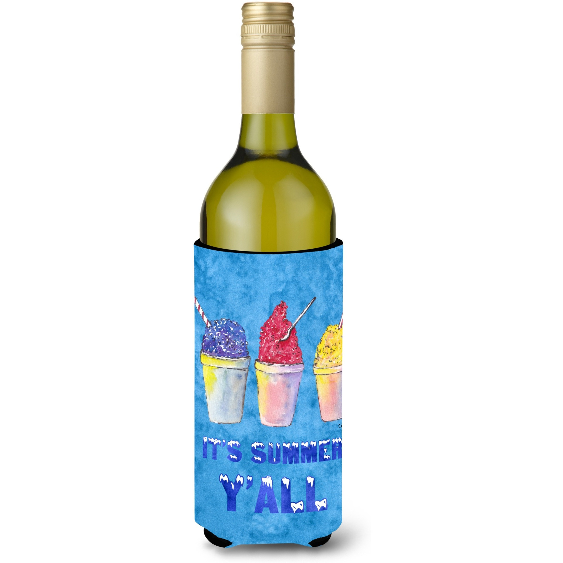 Snowballs and Snowcones Wine Bottle Beverage Insulator Beverage Insulator Hugger