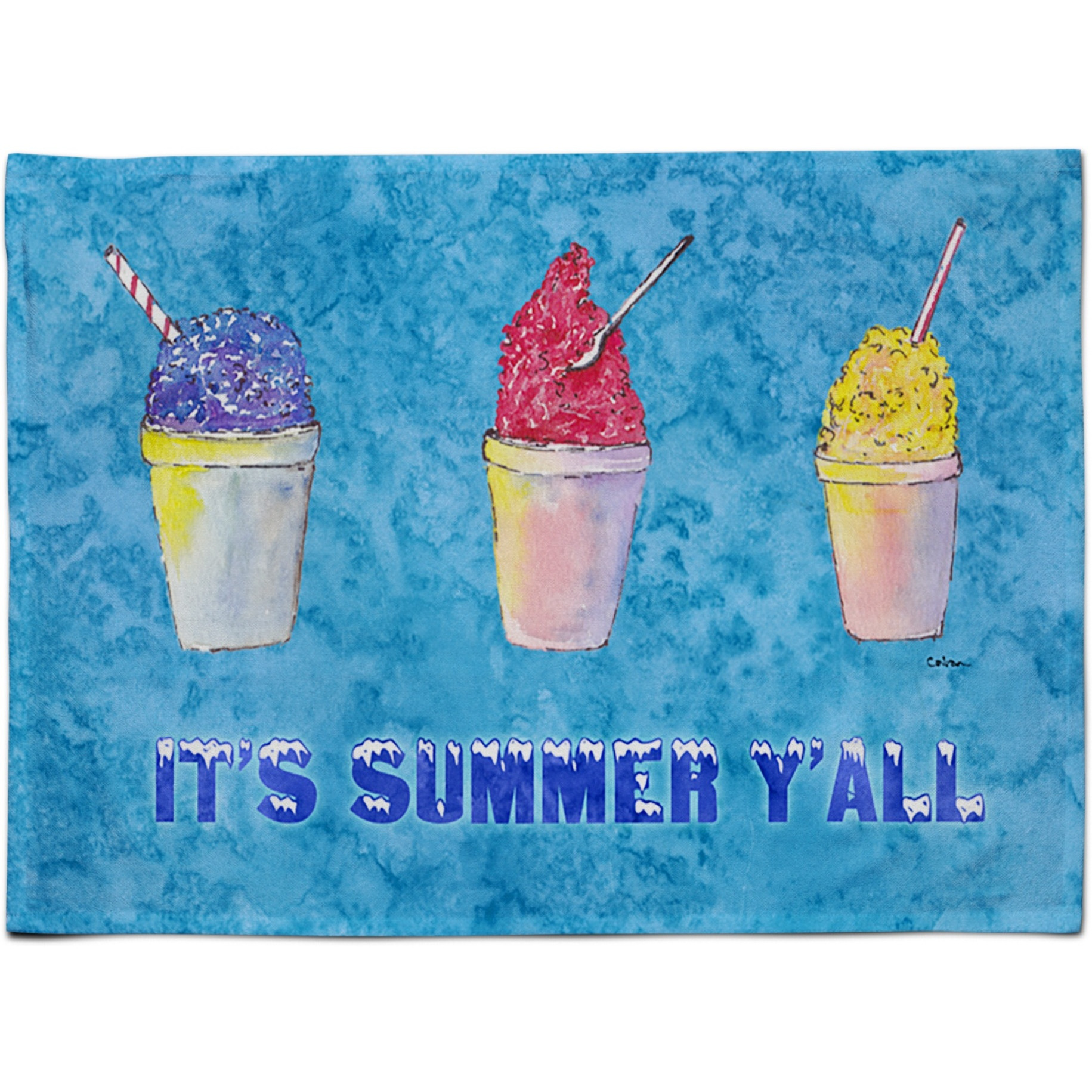 &quotCaroline's Treasures 8779PLMT Snowballs Fabric Placemat, Multicolor"
