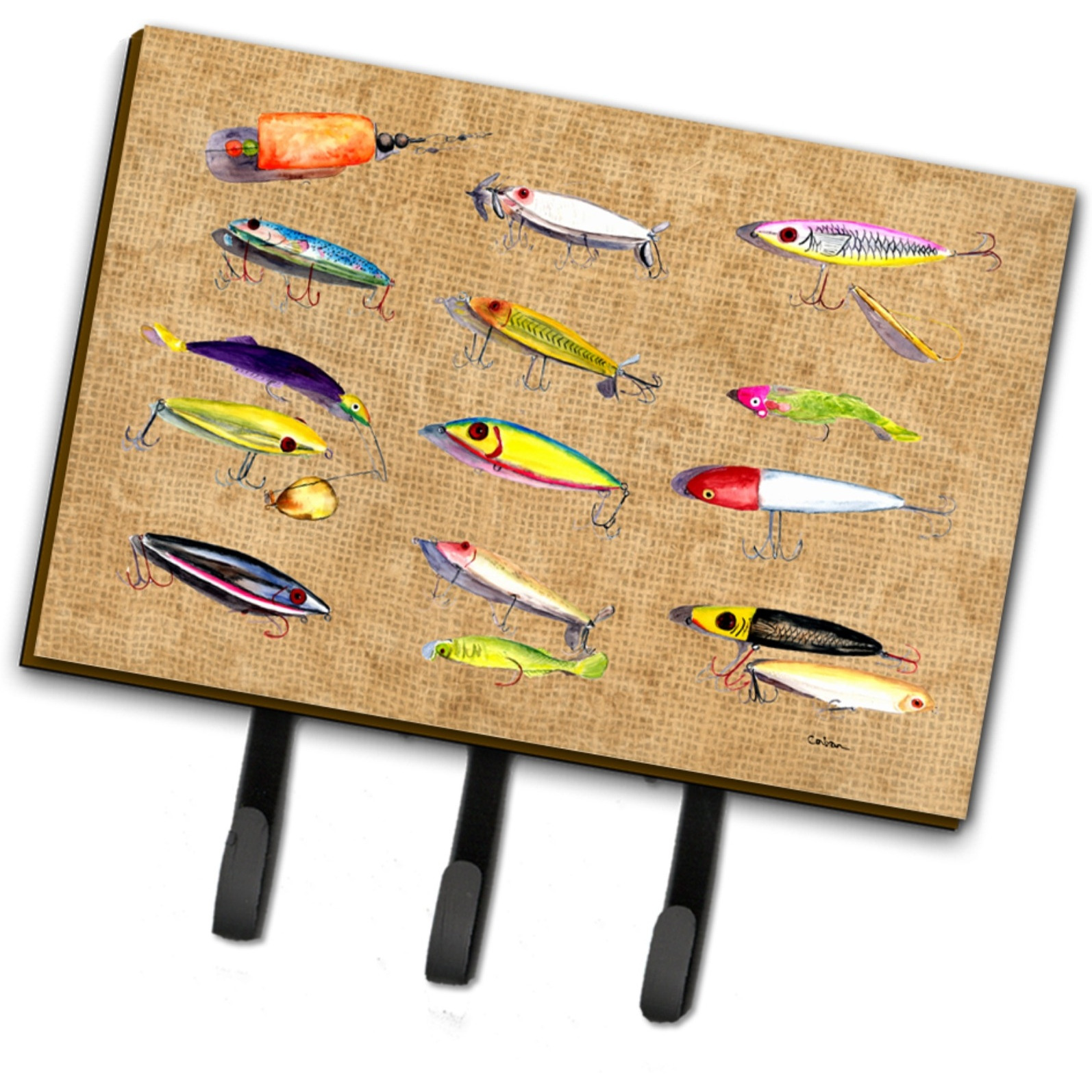 &quotCaroline's Treasures 8796TH68 Fishing Lures Leash or Key Holder, Large, Multicolor"