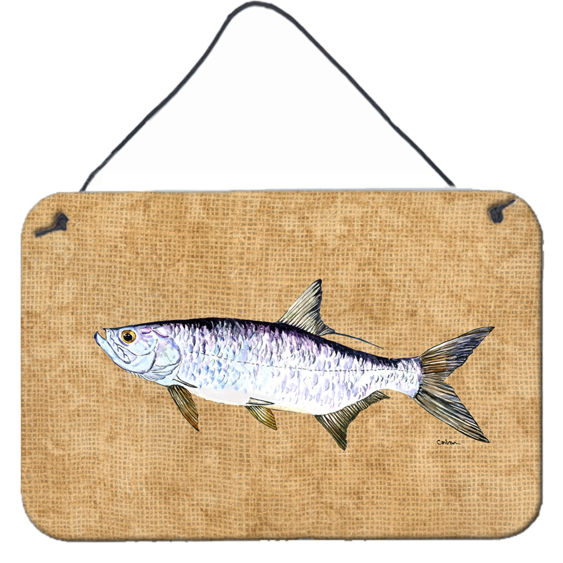 &quotCaroline's Treasures Tarpon Aluminum Metal Wall or Door Hanging Prints, 8 x 12"""