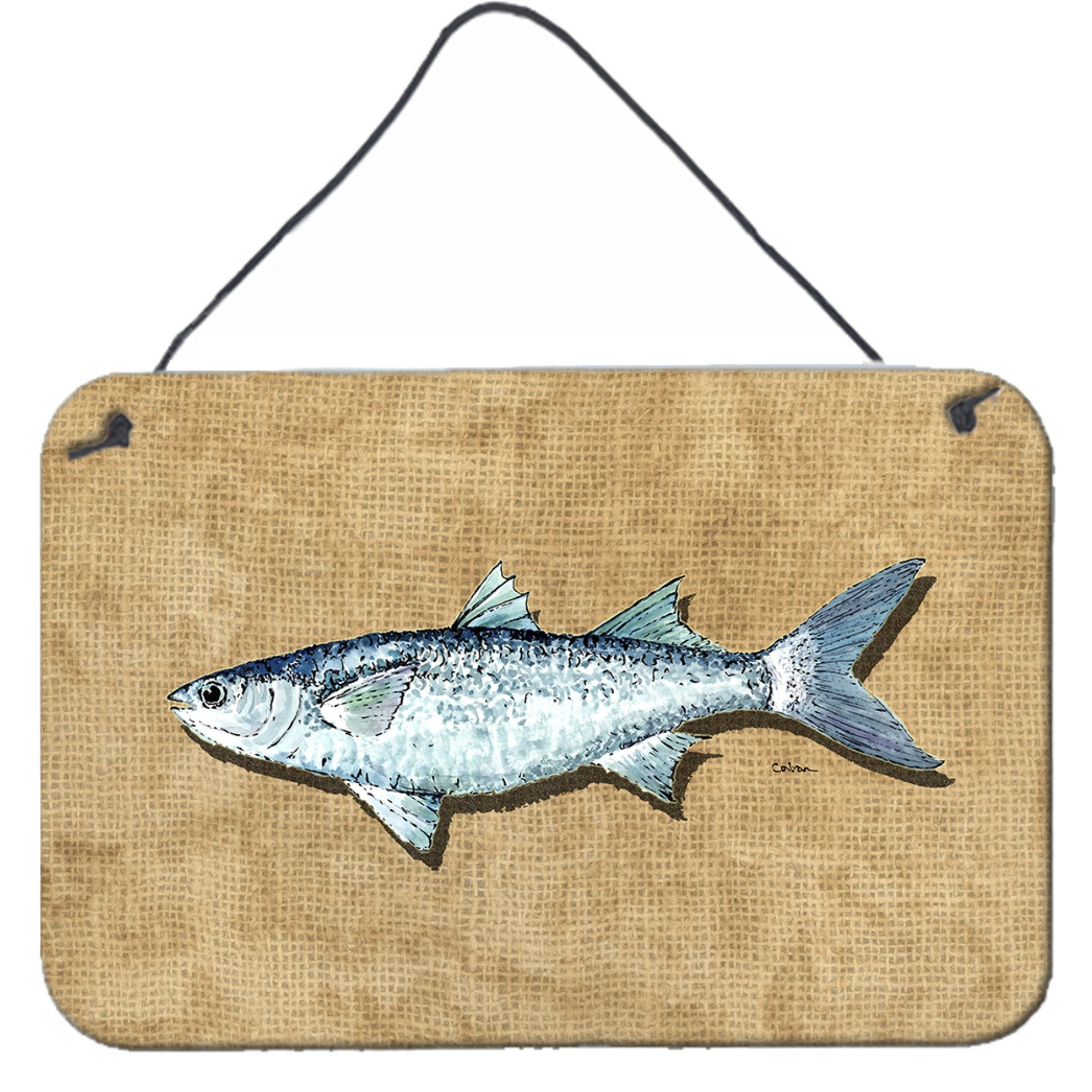 &quotCaroline's Treasures Mullet Aluminum Metal Wall or Door Hanging Prints, 8 x 12"""