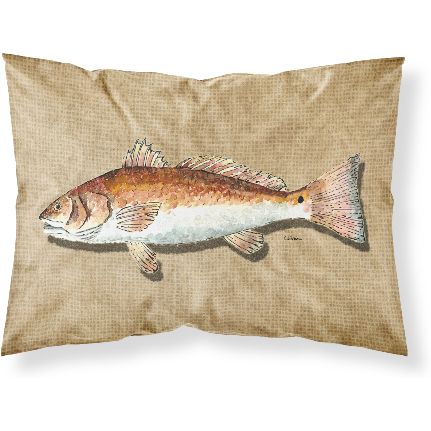 &quotCaroline's Treasures 8807PILLOWCASE Red Fish Moisture Wicking Fabric Standard Pillowcase, Large, Multicolor"