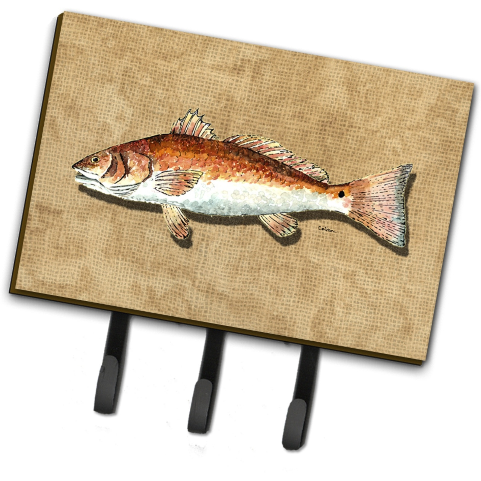 &quotCaroline's Treasures 8807TH68 Red Fish Leash or Key Holder, Large, Multicolor"