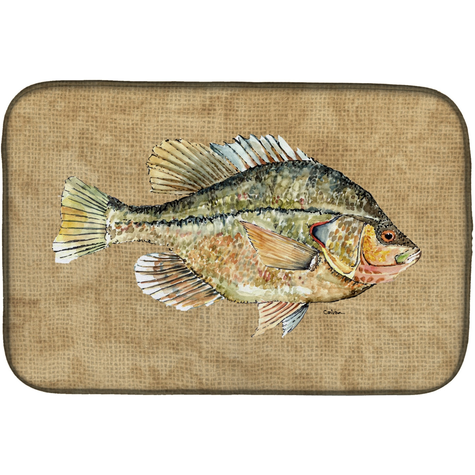 &quotCaroline's Treasures Croppie Dish Drying Mat, 14"" x 21"", Multicolor"