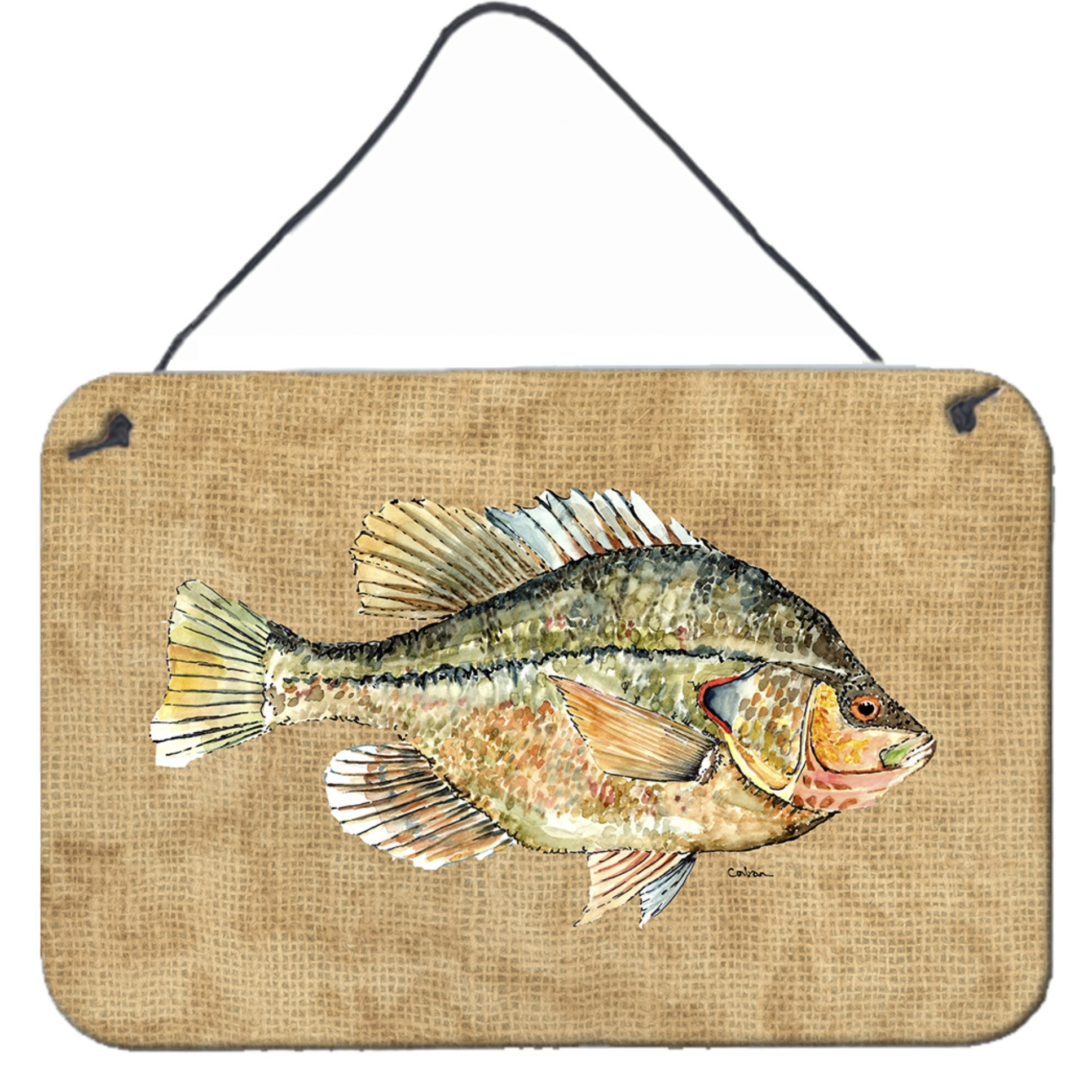 &quotCaroline's Treasures Croppie Aluminum Metal Wall or Door Hanging Prints, 8 x 12"""