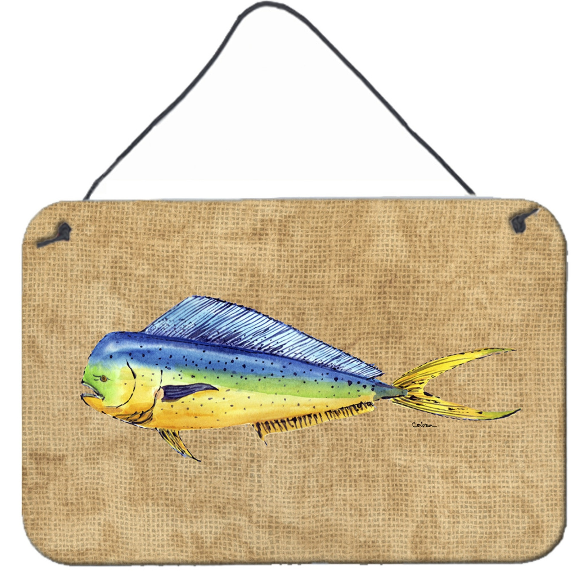 &quotCaroline's Treasures Dolphin Mahi Mahi Aluminum Metal Wall or Door Hanging Prints, 8 x 12"""