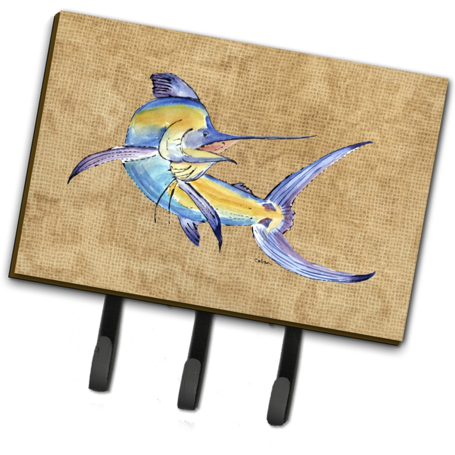 &quotCaroline's Treasures 8811TH68 Blue Marlin Leash or Key Holder, Large, Multicolor"