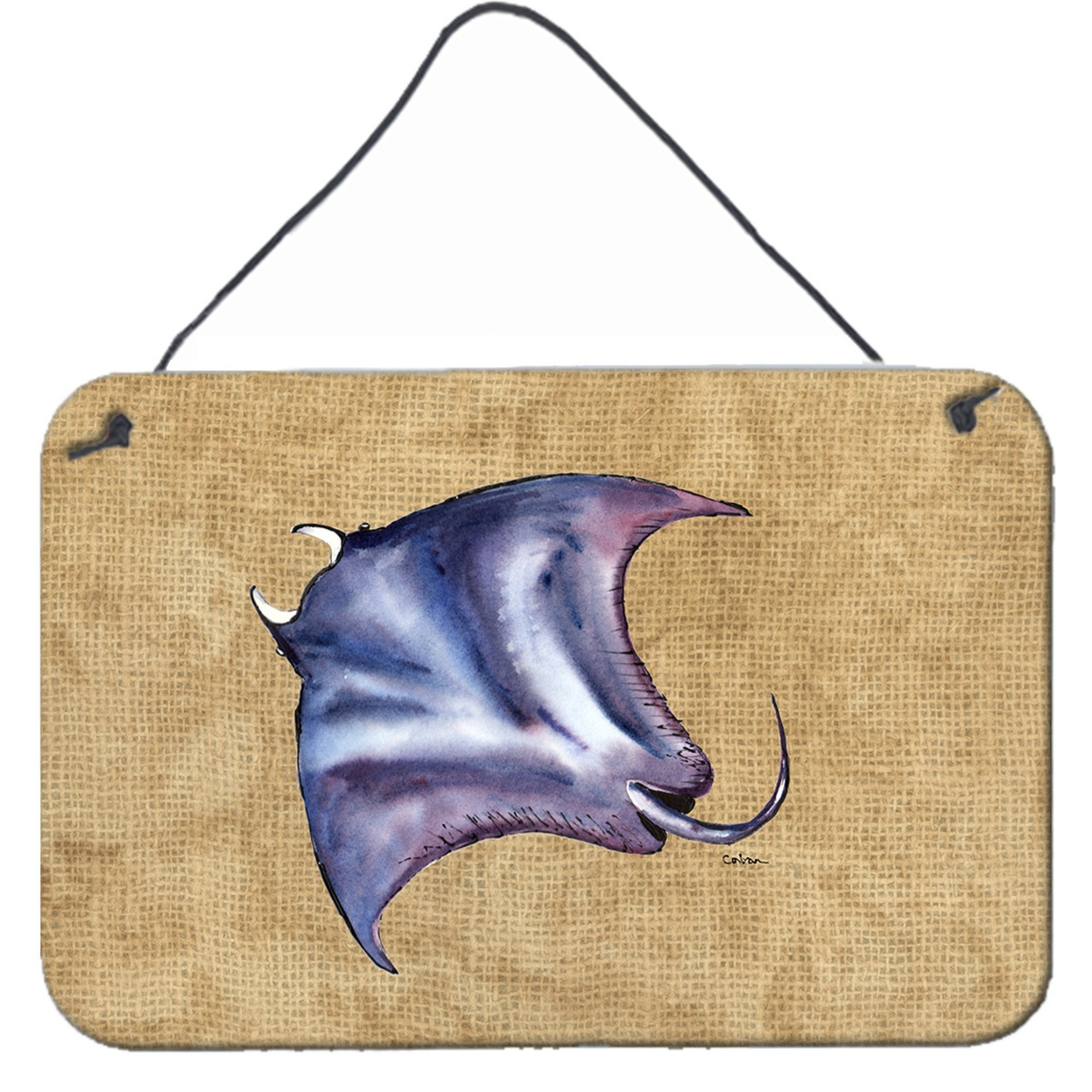 &quotCaroline's Treasures Stingray Aluminum Metal Wall or Door Hanging Prints, 8 x 12"""