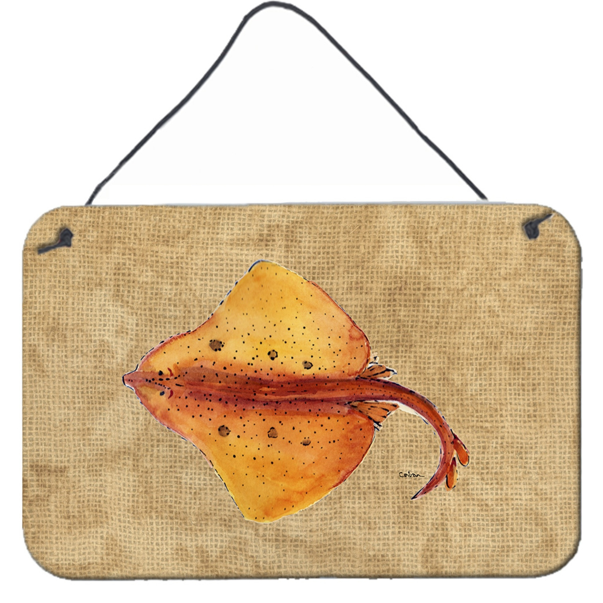&quotCaroline's Treasures Blonde Ray Stingray Aluminum Metal Wall or Door Hanging Prints, 8 x 12"""
