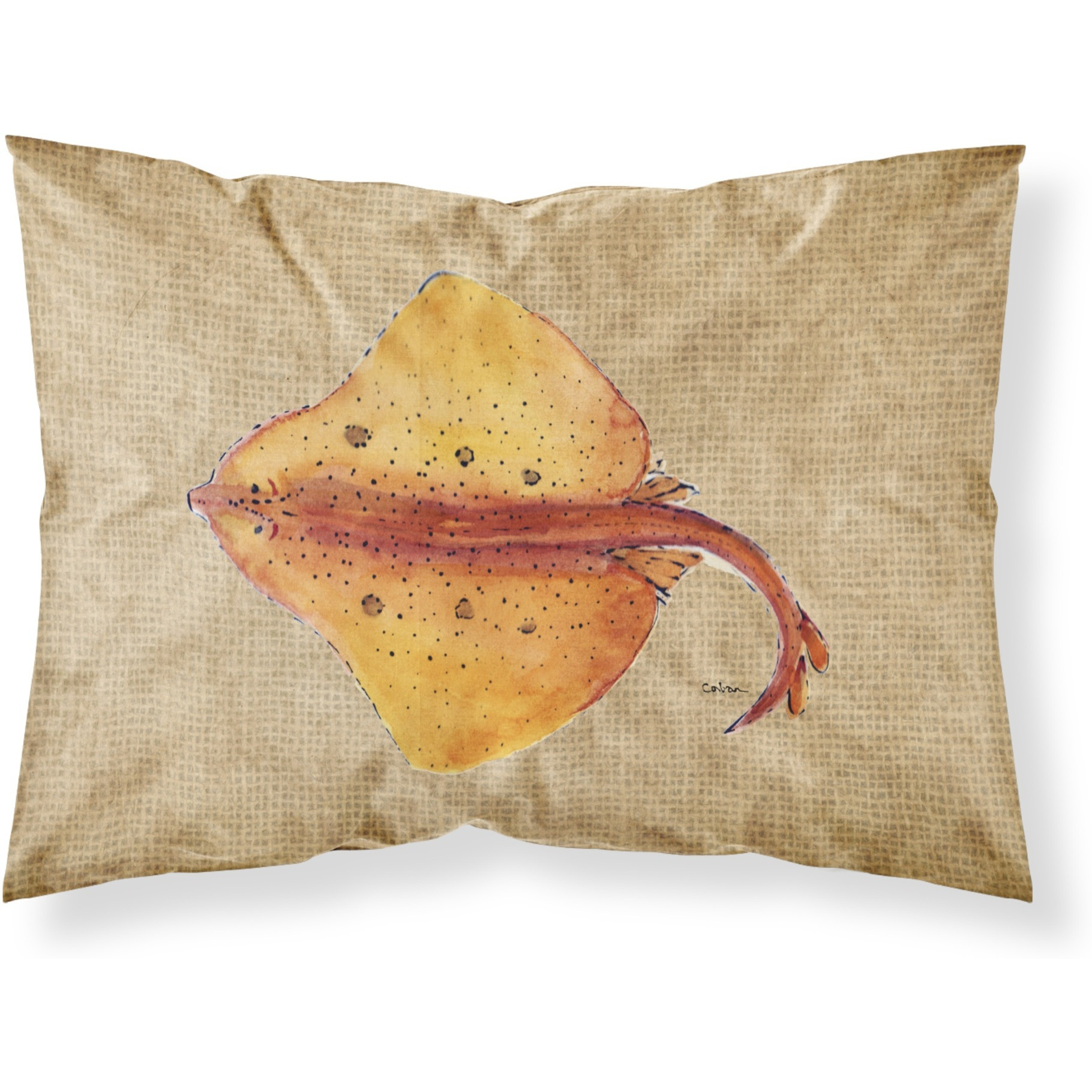 &quotCaroline's Treasures 8815PILLOWCASE Blonde Ray Stingray Moisture Wicking Fabric Standard Pillowcase, Large, Multicolor"