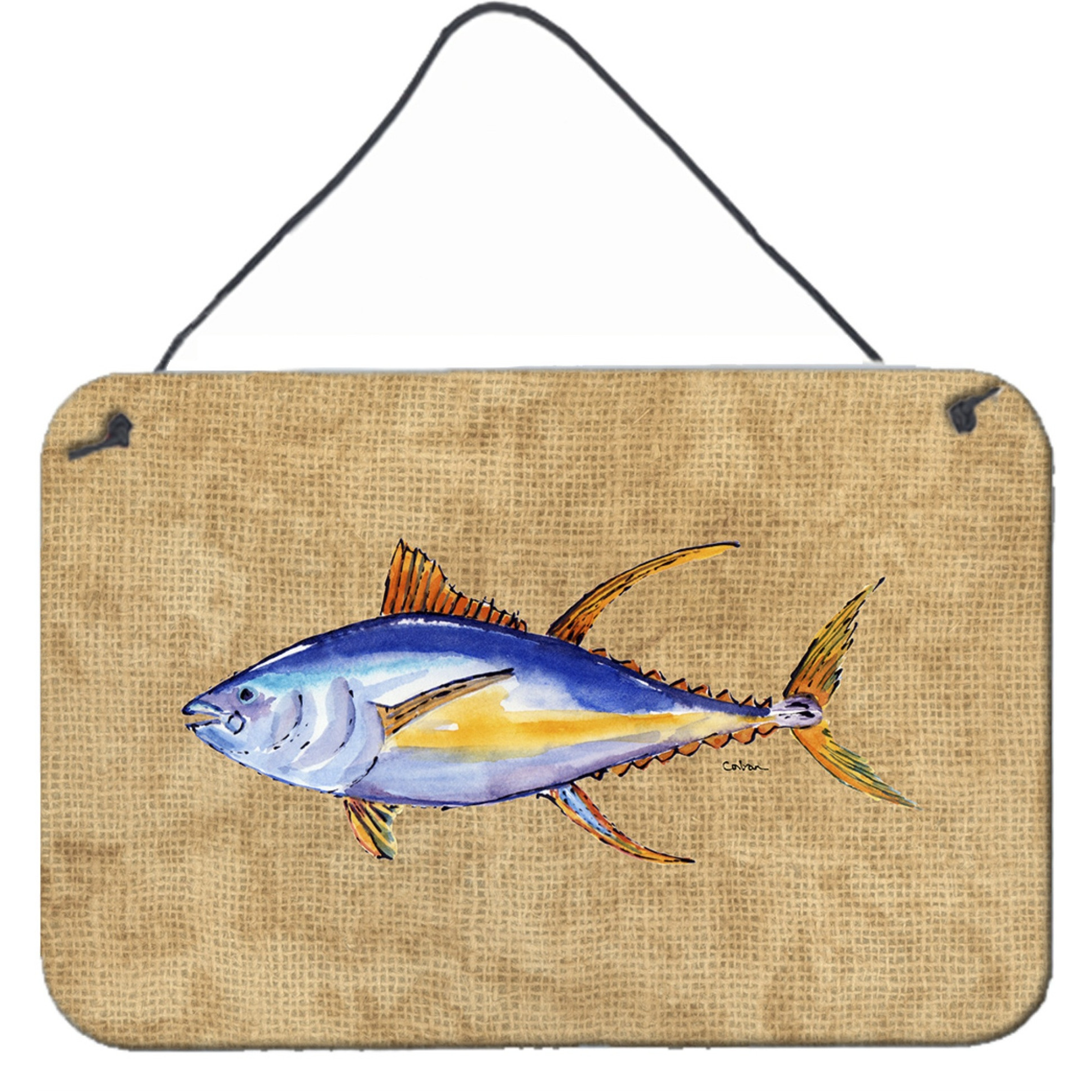 &quotCaroline's Treasures 8817DS812 Tuna Fish Aluminum Metal Wall or Door Hanging Prints, 8 x 12"""