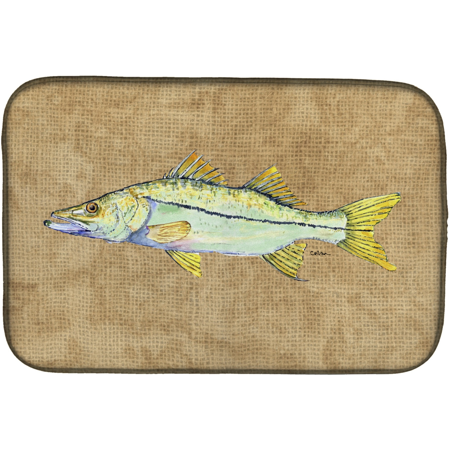 &quotCaroline's Treasures Snook Dish Drying Mat, 14"" x 21"", Multicolor"