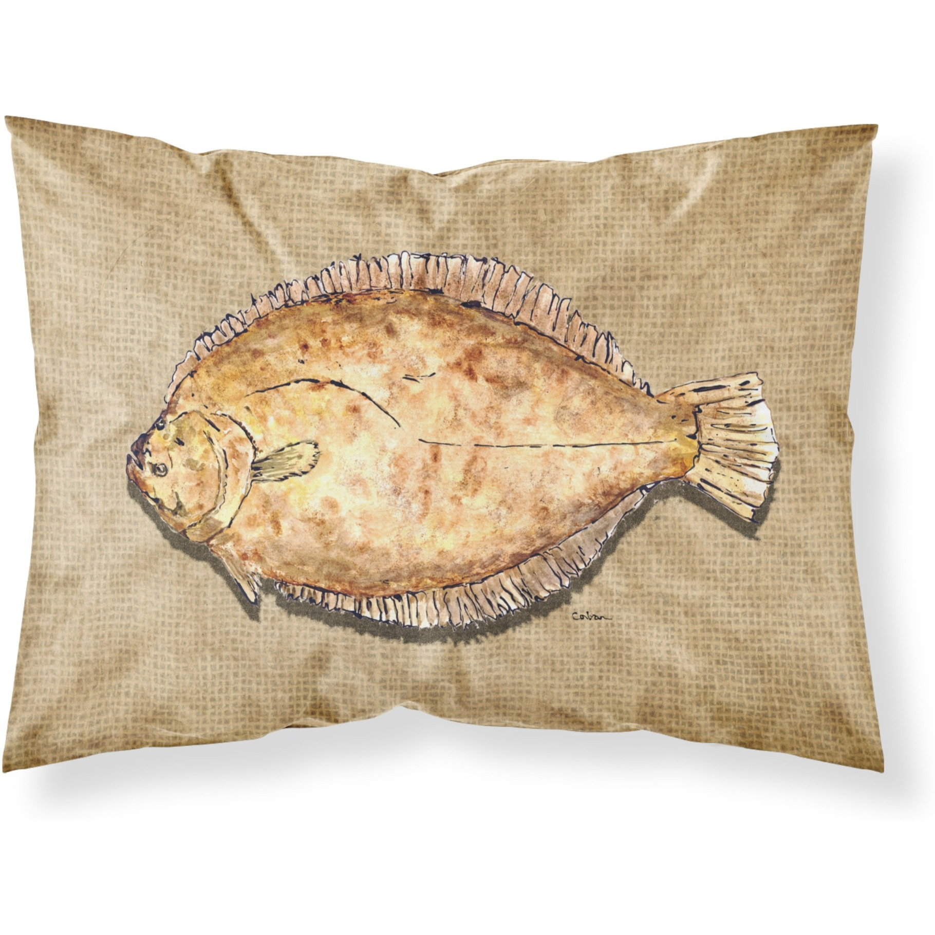 &quotCaroline's Treasures 8821PILLOWCASE Flounder Moisture Wicking Fabric Standard Pillowcase, Large, Multicolor"