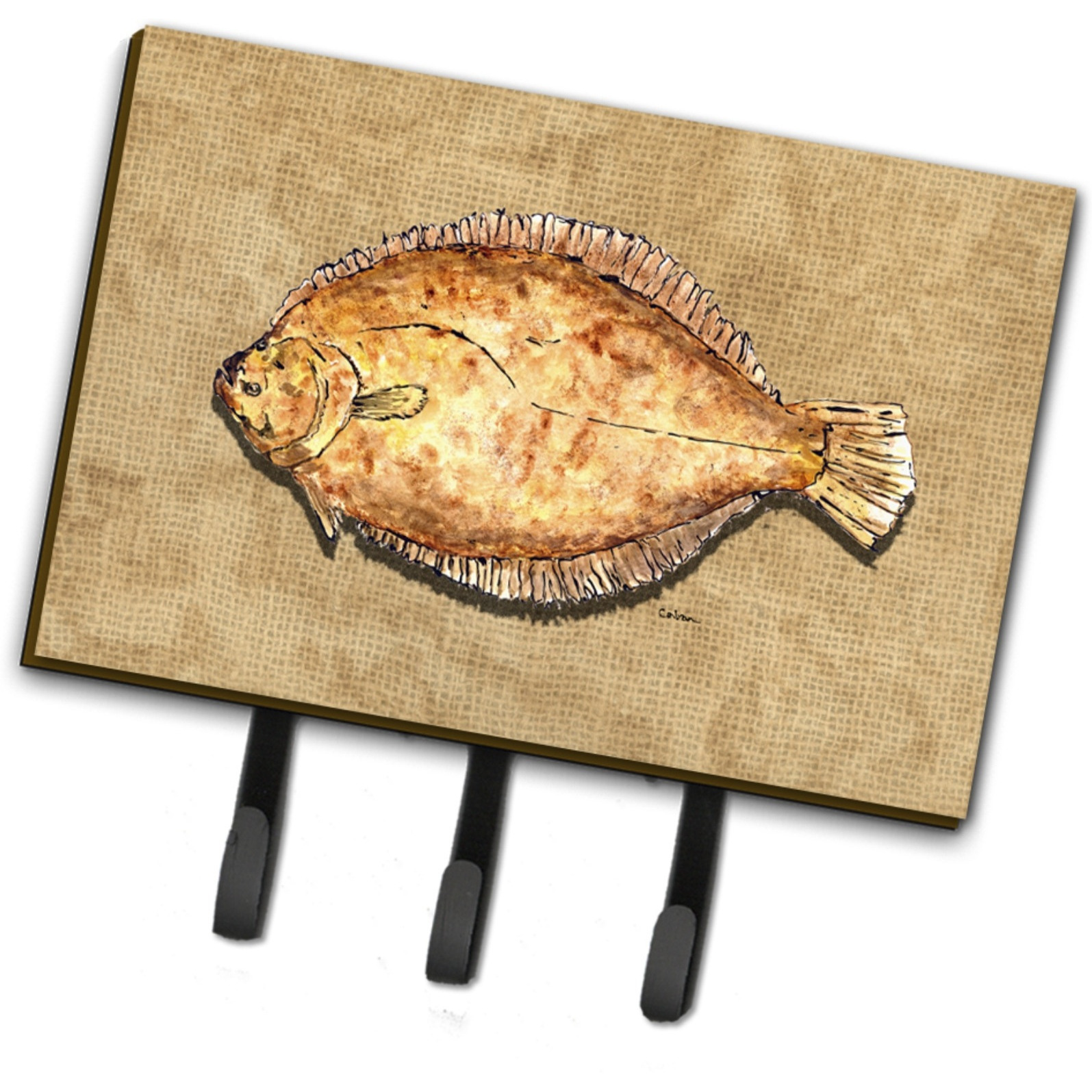 &quotCaroline's Treasures 8821TH68 Flounder Leash or Key Holder, Large, Multicolor"