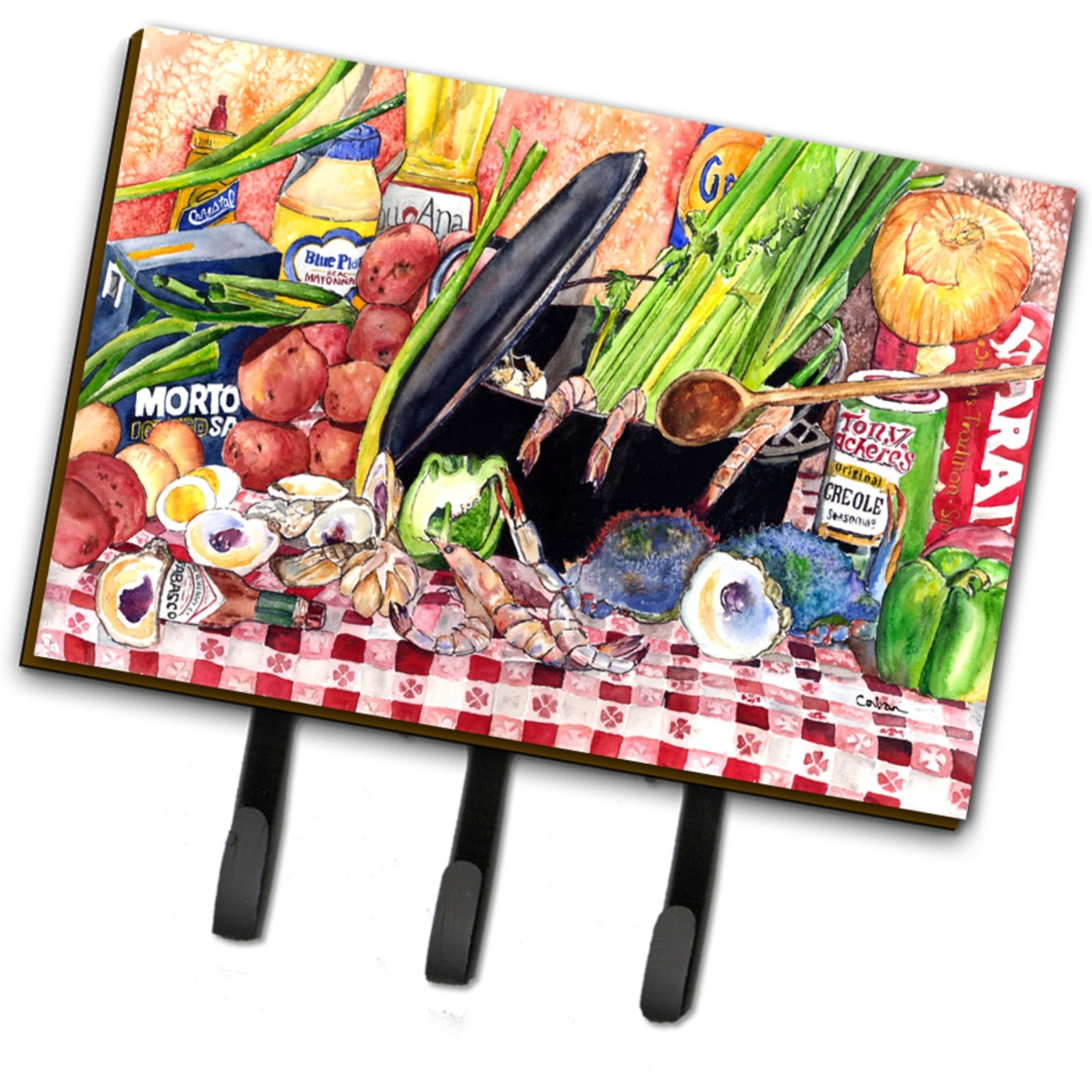 &quotCaroline's Treasures 8825TH68 Gumbo and Potato Salad Leash or Key Holder, Large, Multicolor"