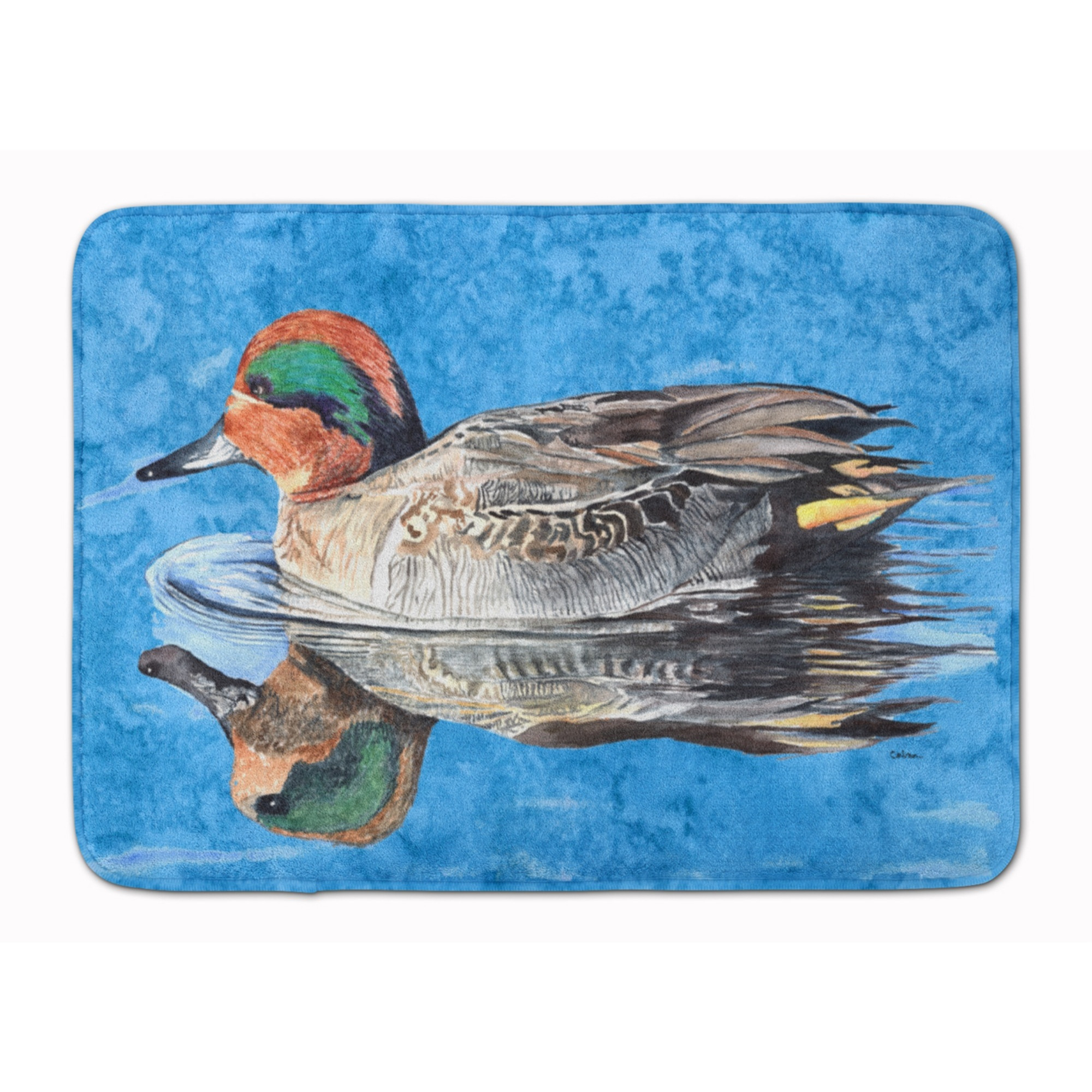 &quotCaroline's Treasures Teal Duck Floor Mat, 19"" x 27"", Multicolor"