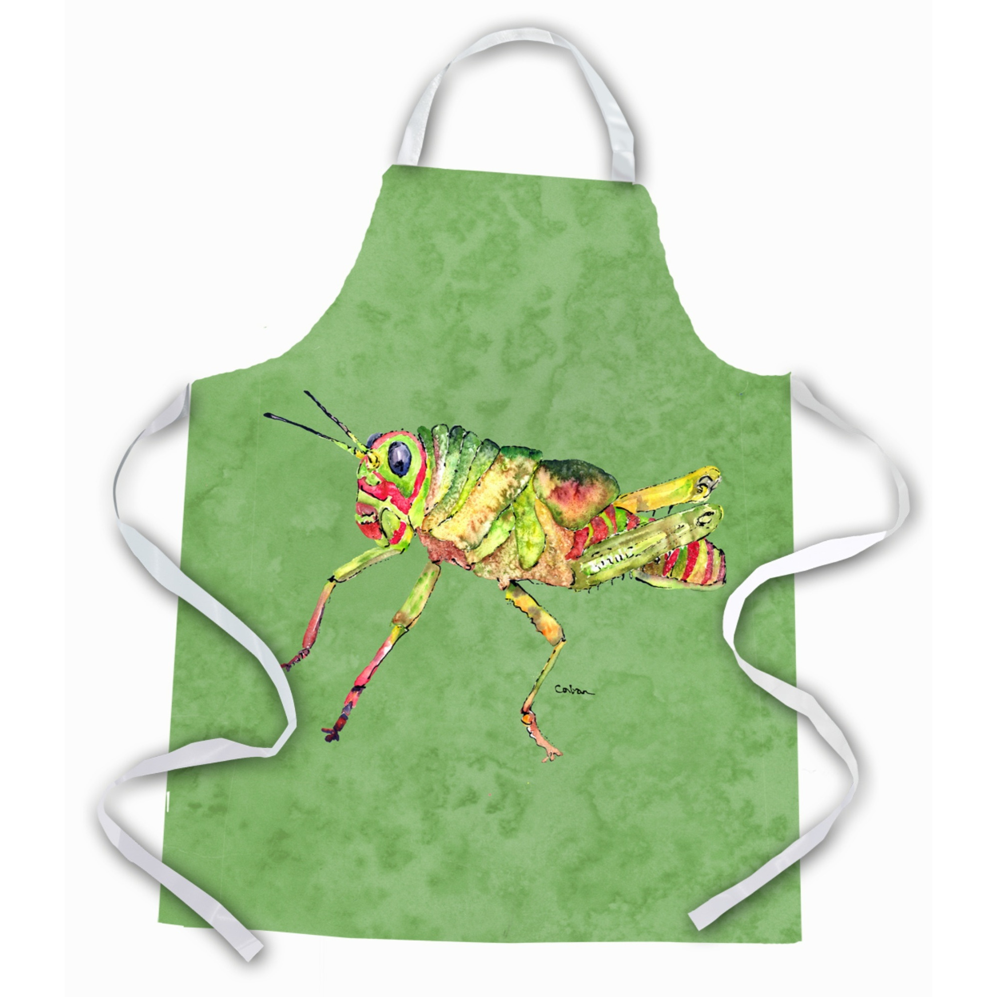 &quotCaroline's Treasures 8848APRON Grasshopper on Avocado Apron, Large, Multicolor"