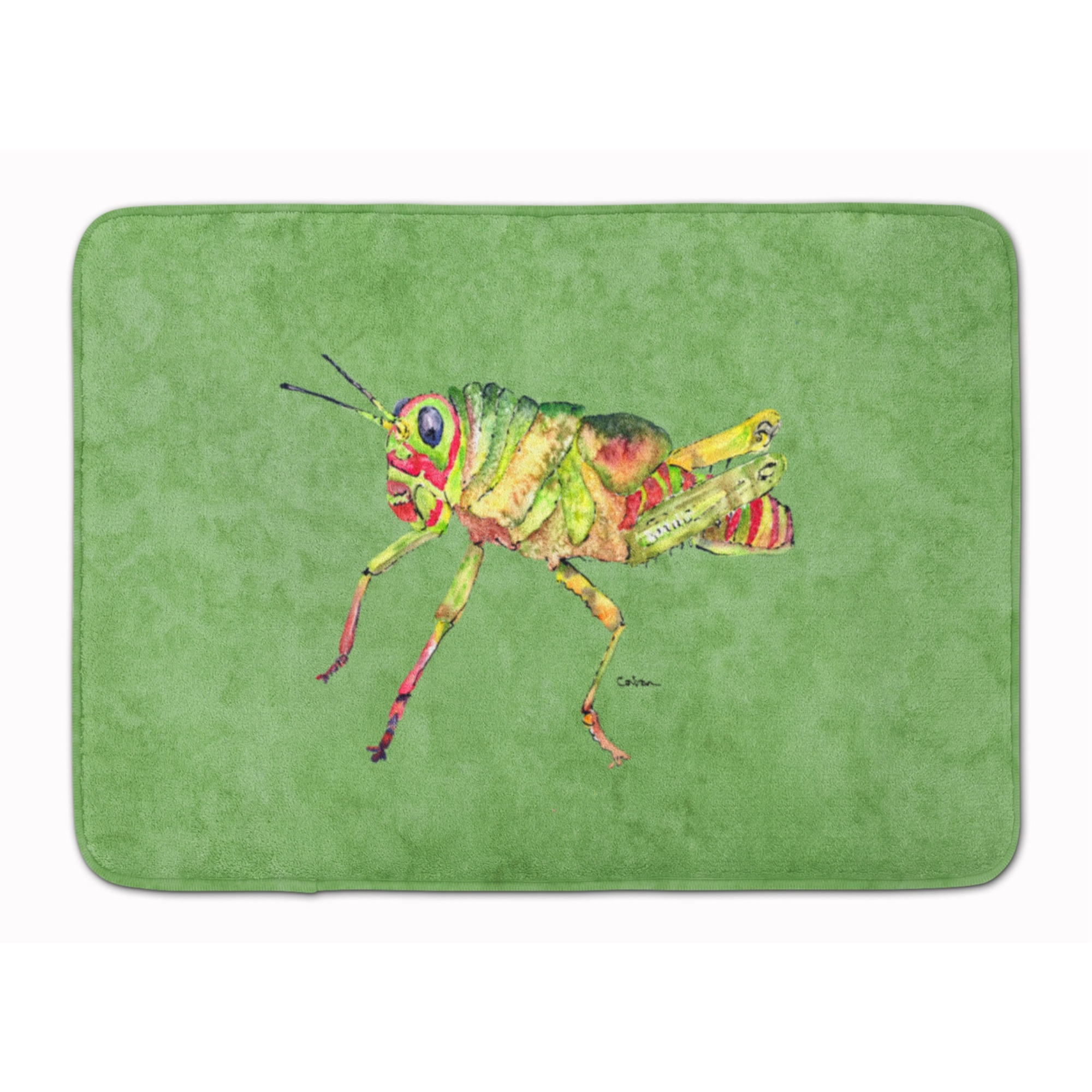 &quotCaroline's Treasures Grasshopper on Avacado Floor Mat, 19"" x 27"", Multicolor"