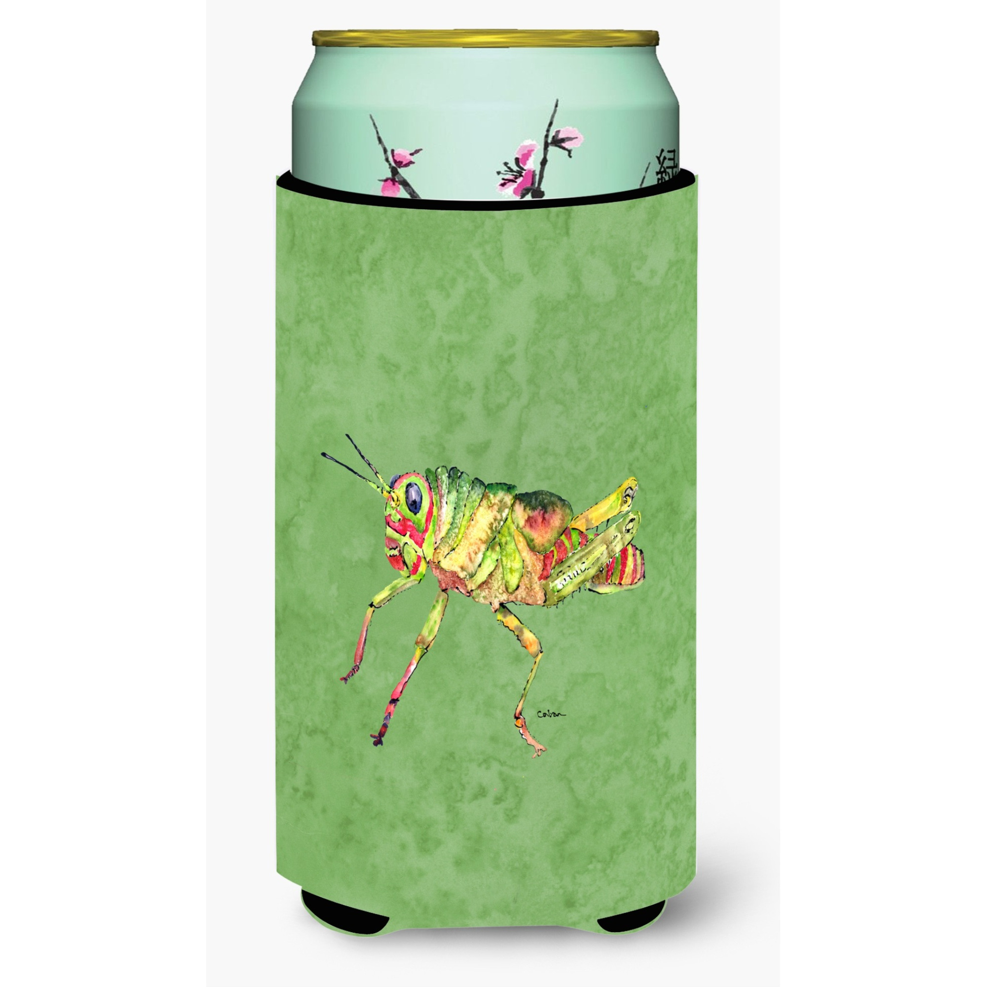 Grasshopper on Avacado  Tall Boy Beverage Insulator Beverage Insulator Hugger